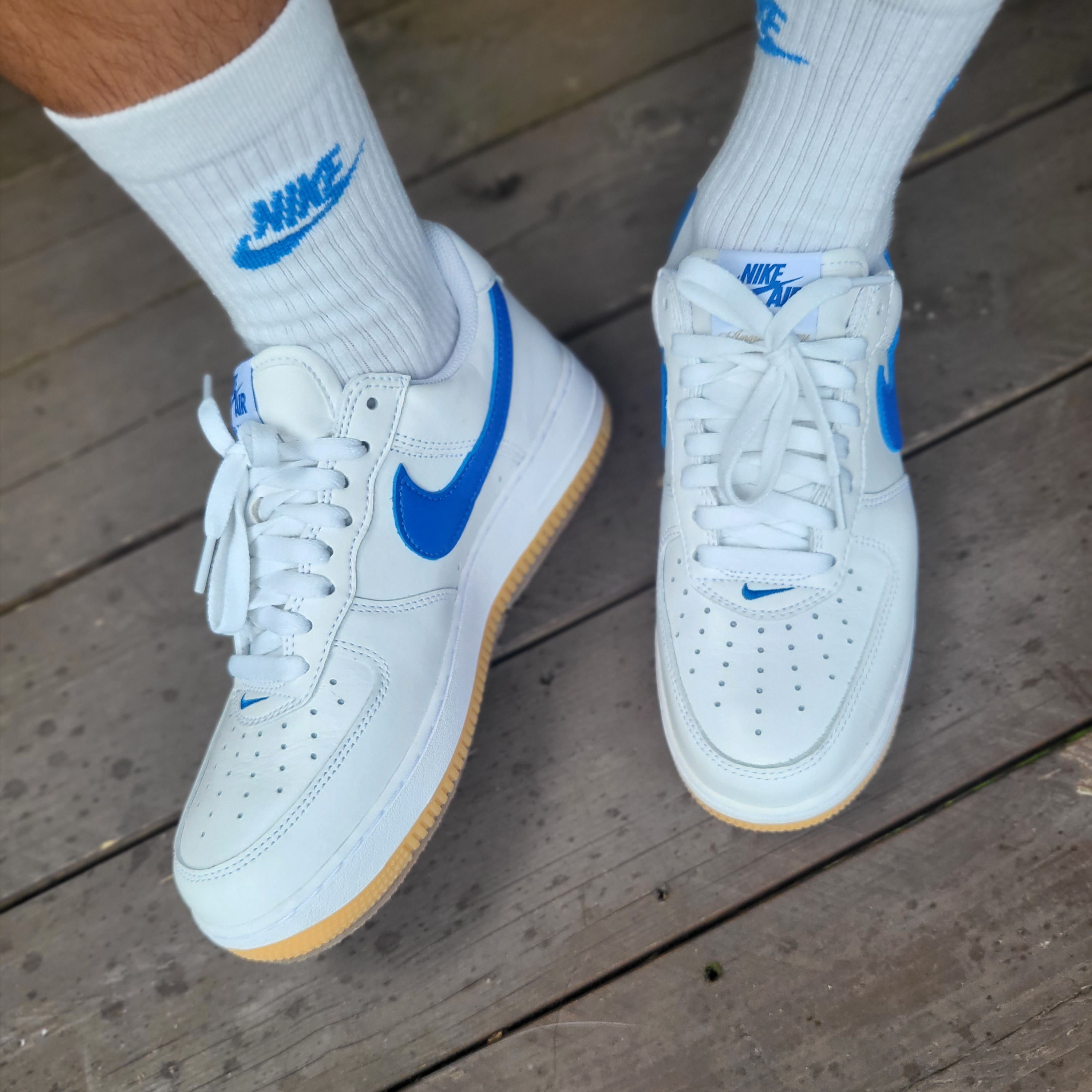 Nike Air Force 1 Low Retro Color of the Month Varsity Royal 착용 스타일