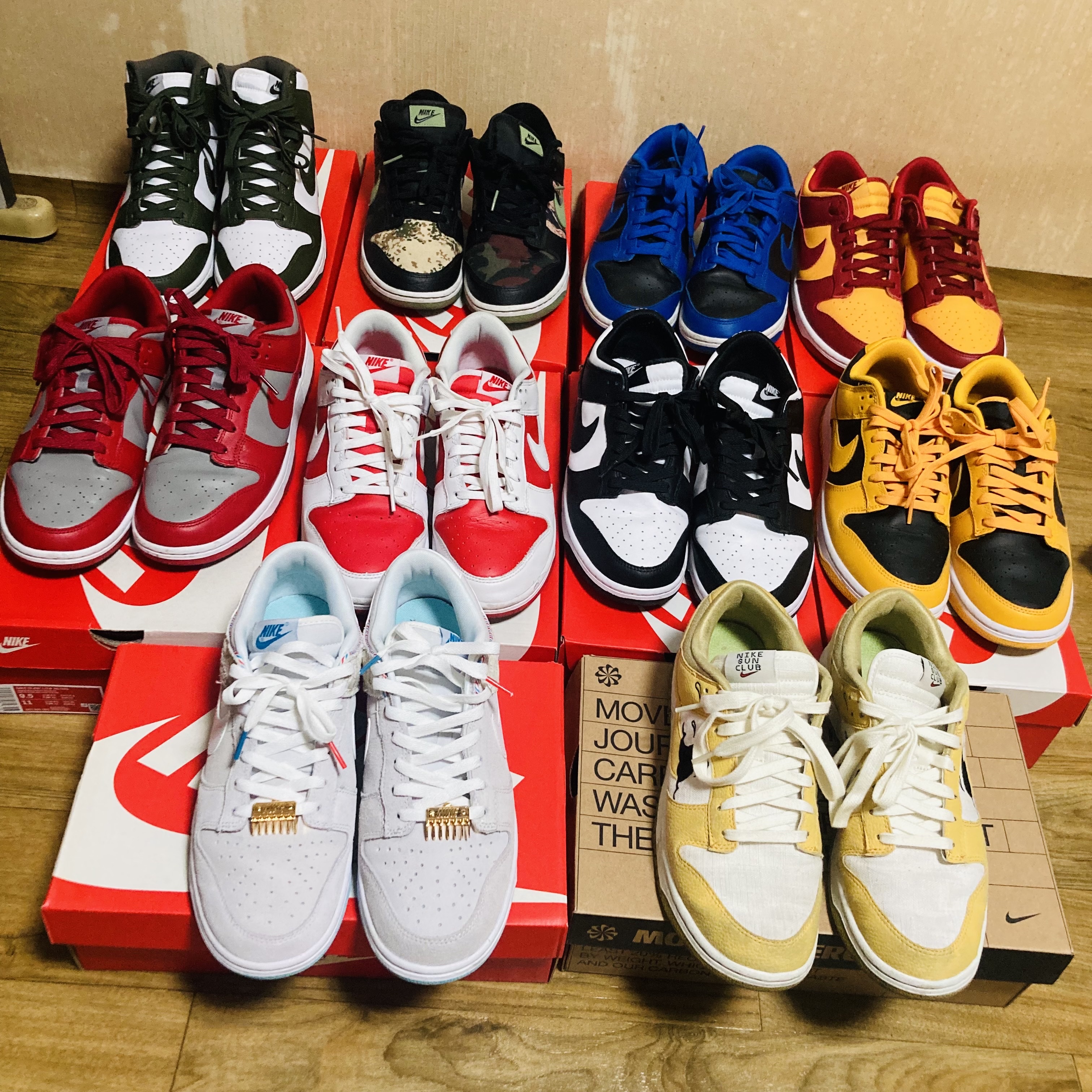 Nike Dunk Low Retro Black, Nike Dunk High Retro Championship Khaki 착용 스타일 - 1