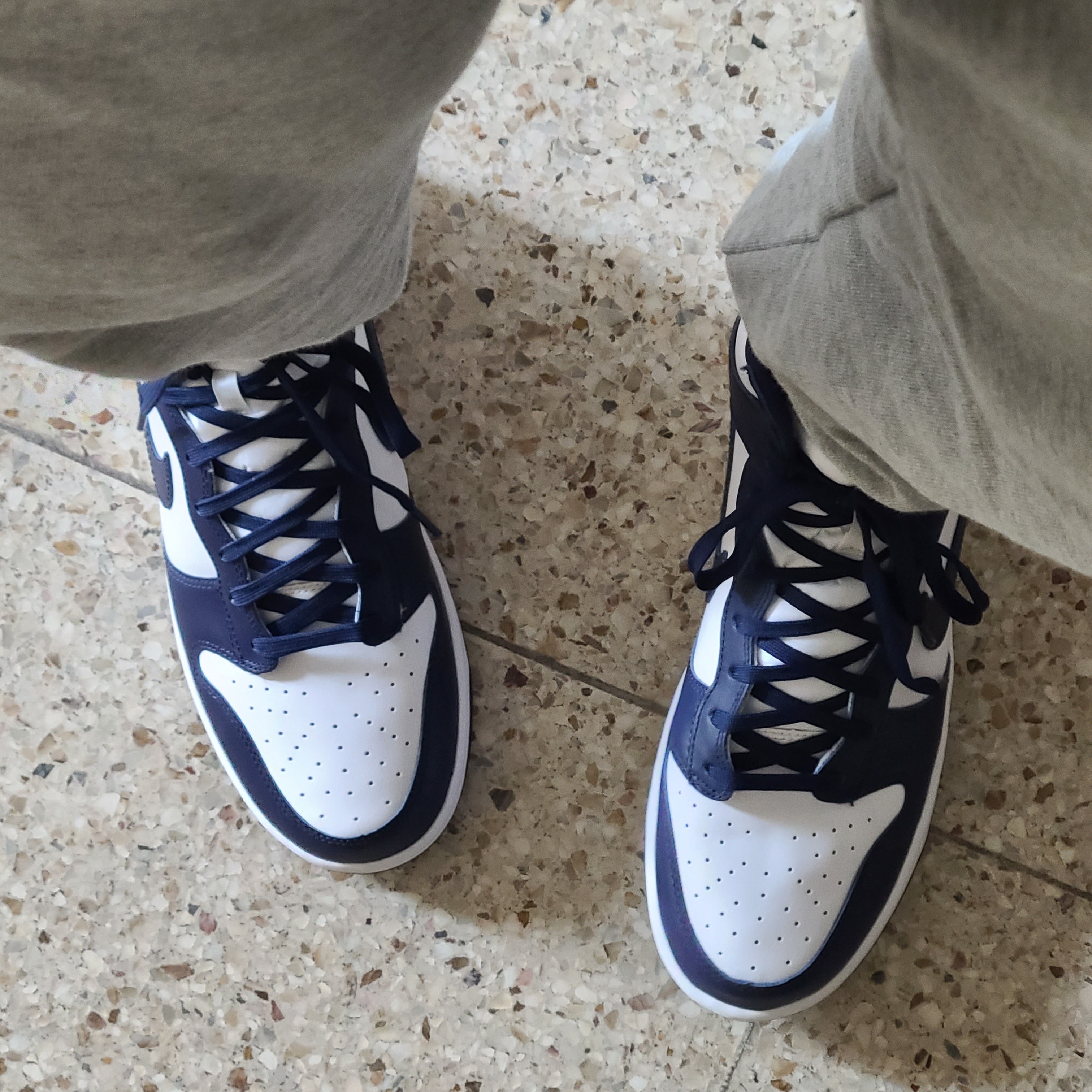 Nike Dunk High Retro Championship Navy 착용 스타일
