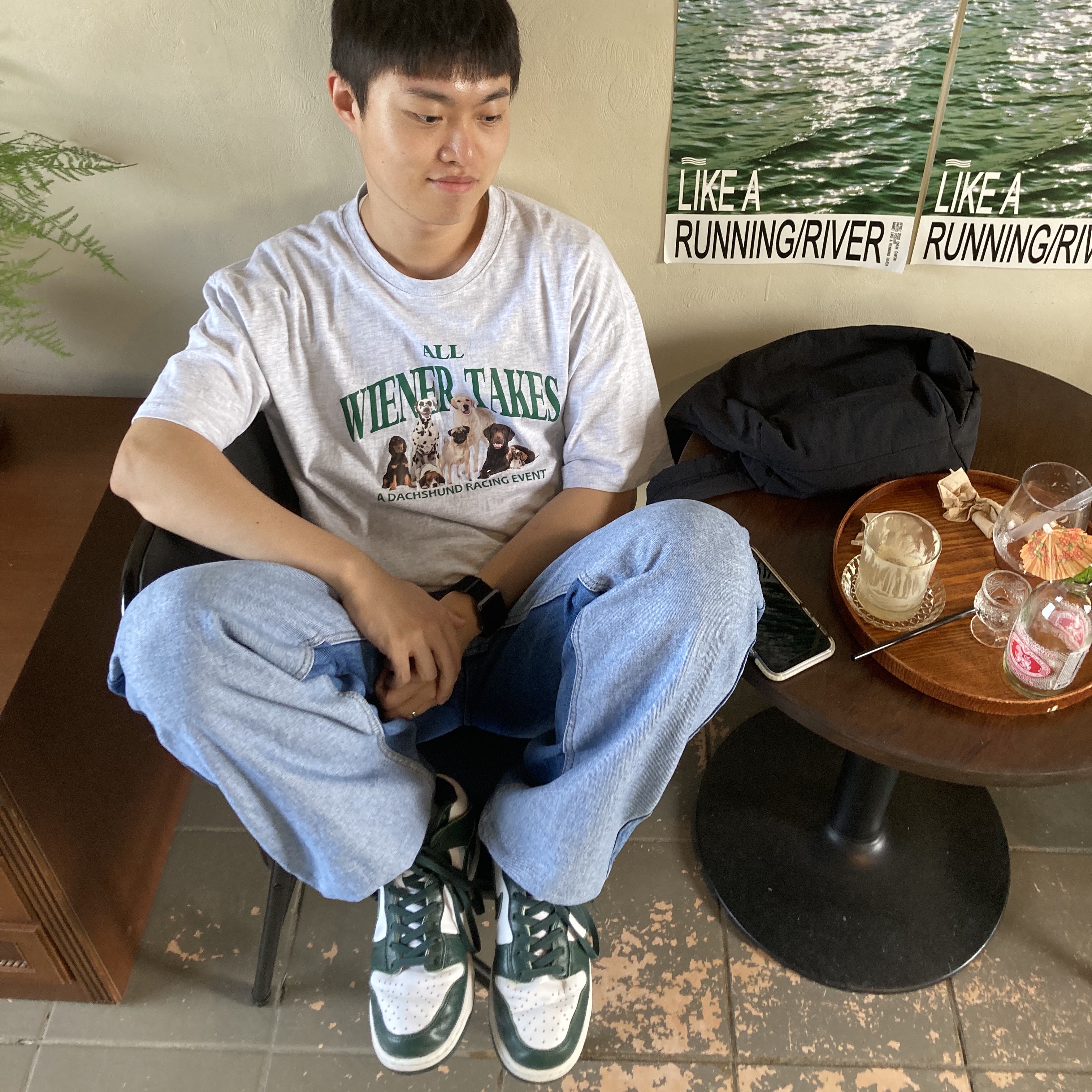Nike Dunk High SP Spartan Green 착용 스타일 - 1