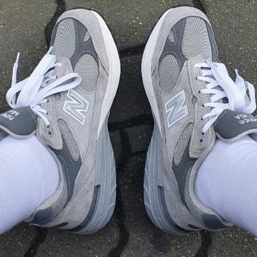 New Balance 993 Made in USA Grey - 2E Wide 착용 스타일