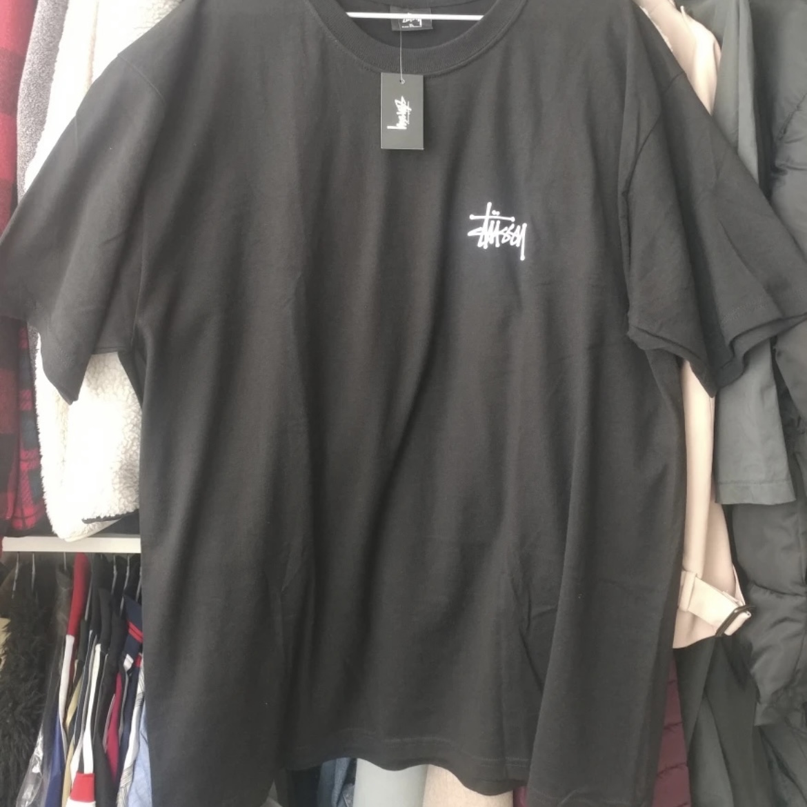 Stussy Basic Stussy T-Shirt Black 2022 착용 스타일