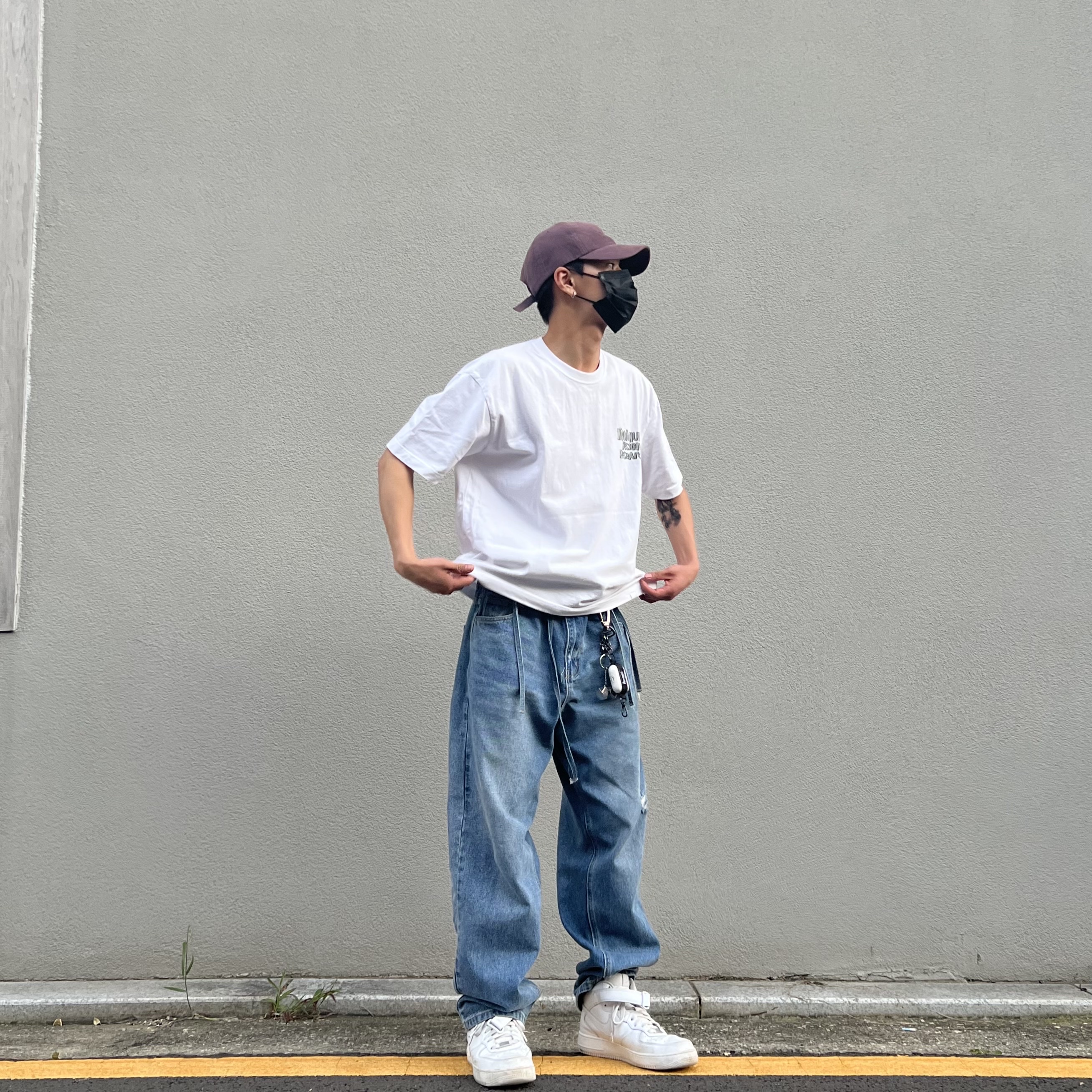 Nike Air Force 1 Mid '07 White 착용 스타일 - 2