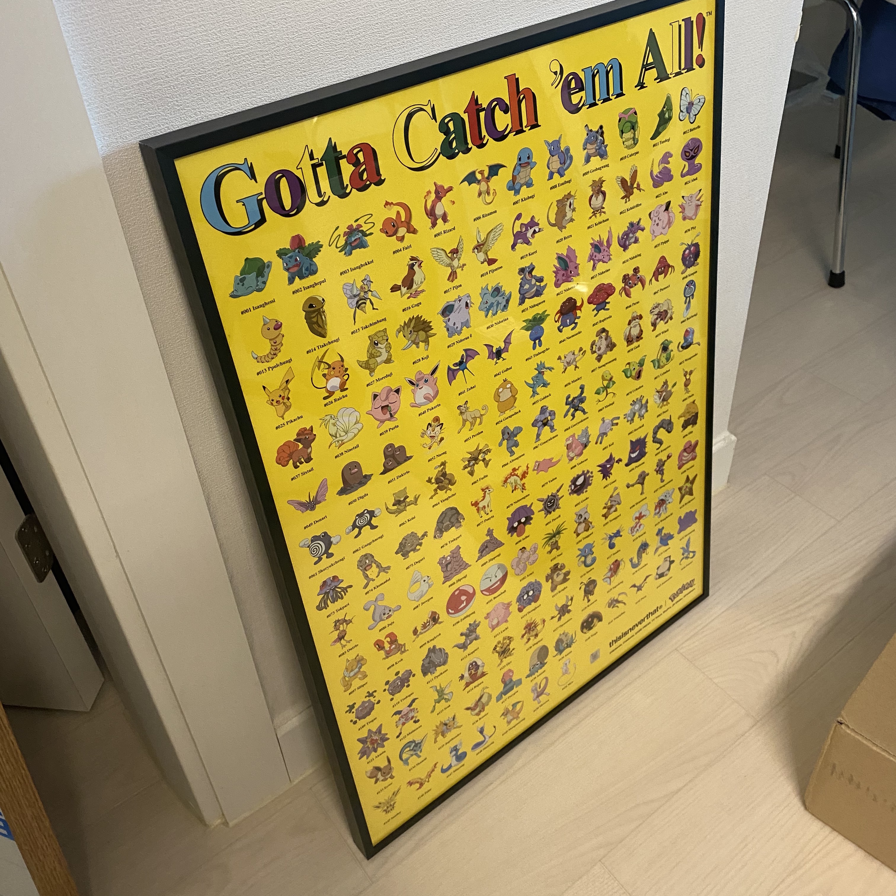 Pokemon x Thisisneverthat Sticker Poster Yellow 착용 스타일