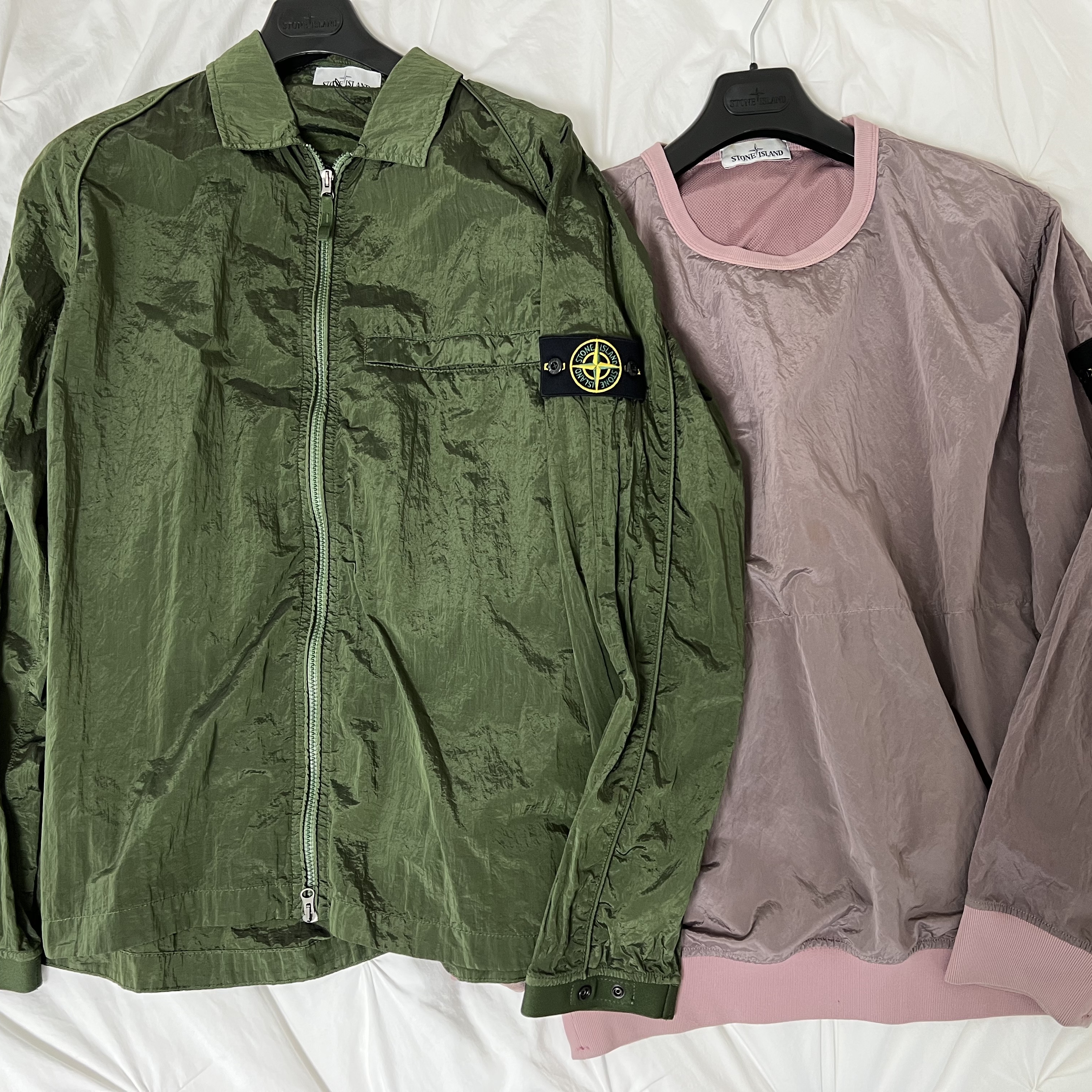 Stone Island 12321 Nylon Metal Garment Dyed Packable Overshirt Olive Green - 22SS 착용 스타일