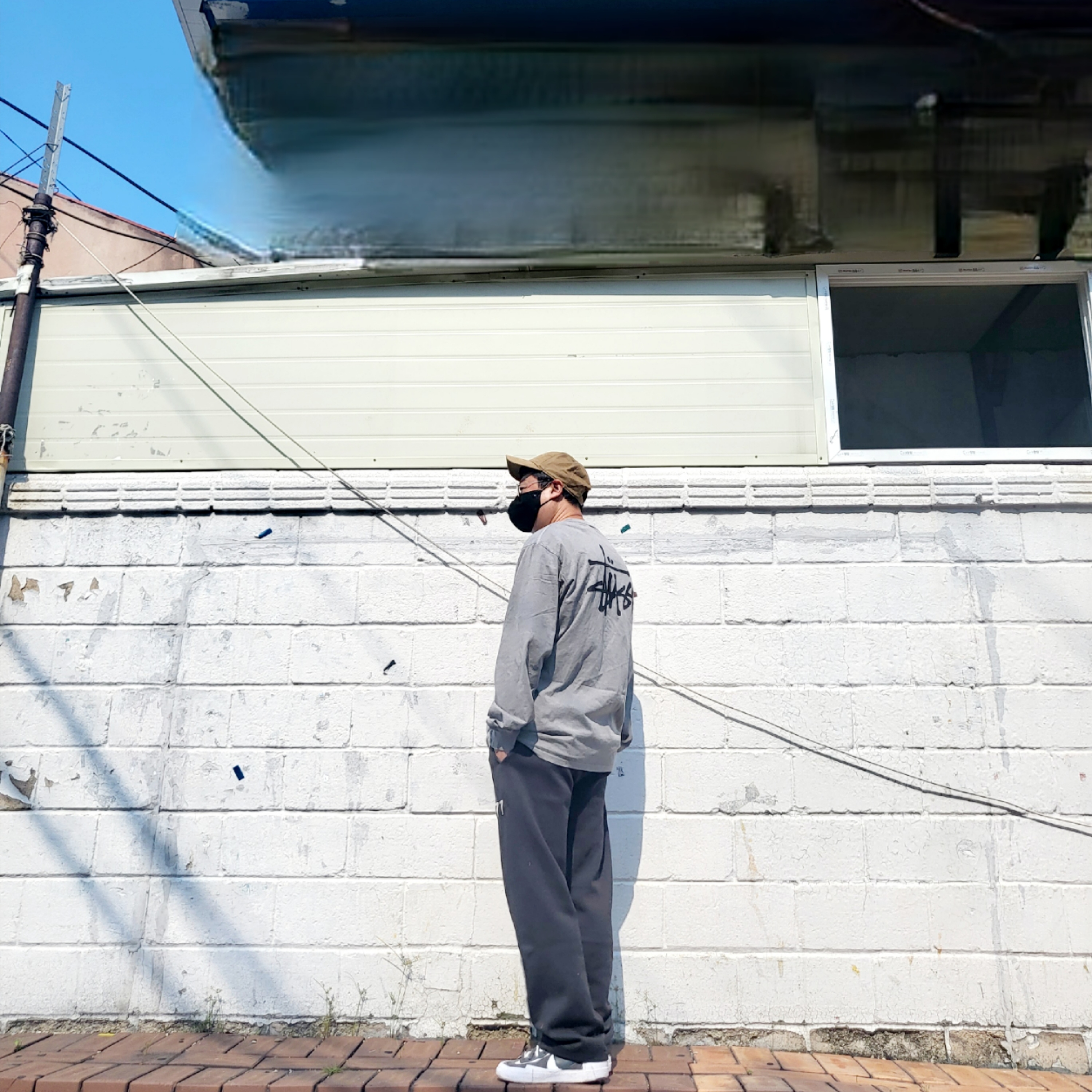 Nike Heritage 86 Futura Washed Cap Dark Driftwood, Stussy Basic Stussy Pigment Dyed LS T-Shirt Grey 2022 착용 스타일 - 3