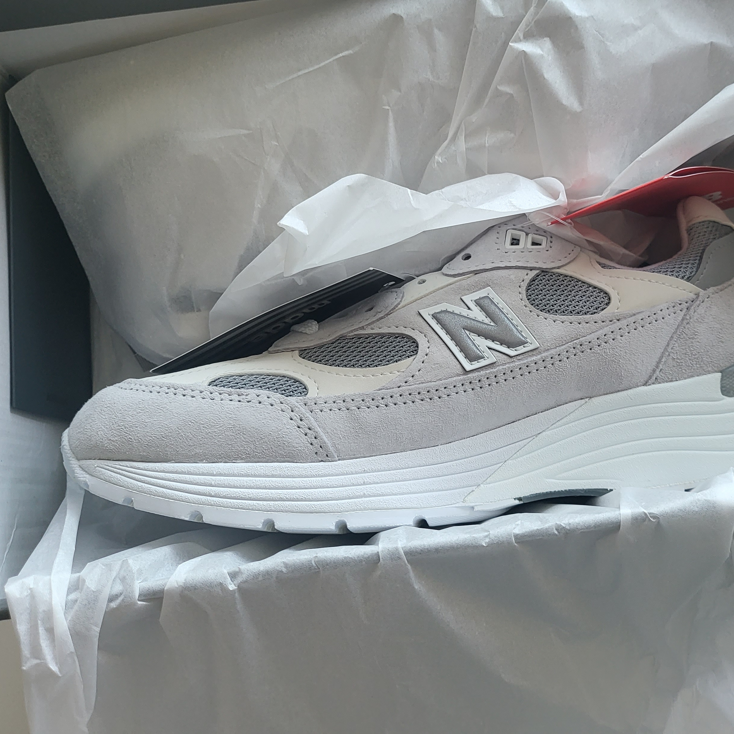 New Balance x Levi's 990v3 Grey (Levi's Tag), New Balance 992 Made in USA White Silver 착용 스타일 - 4