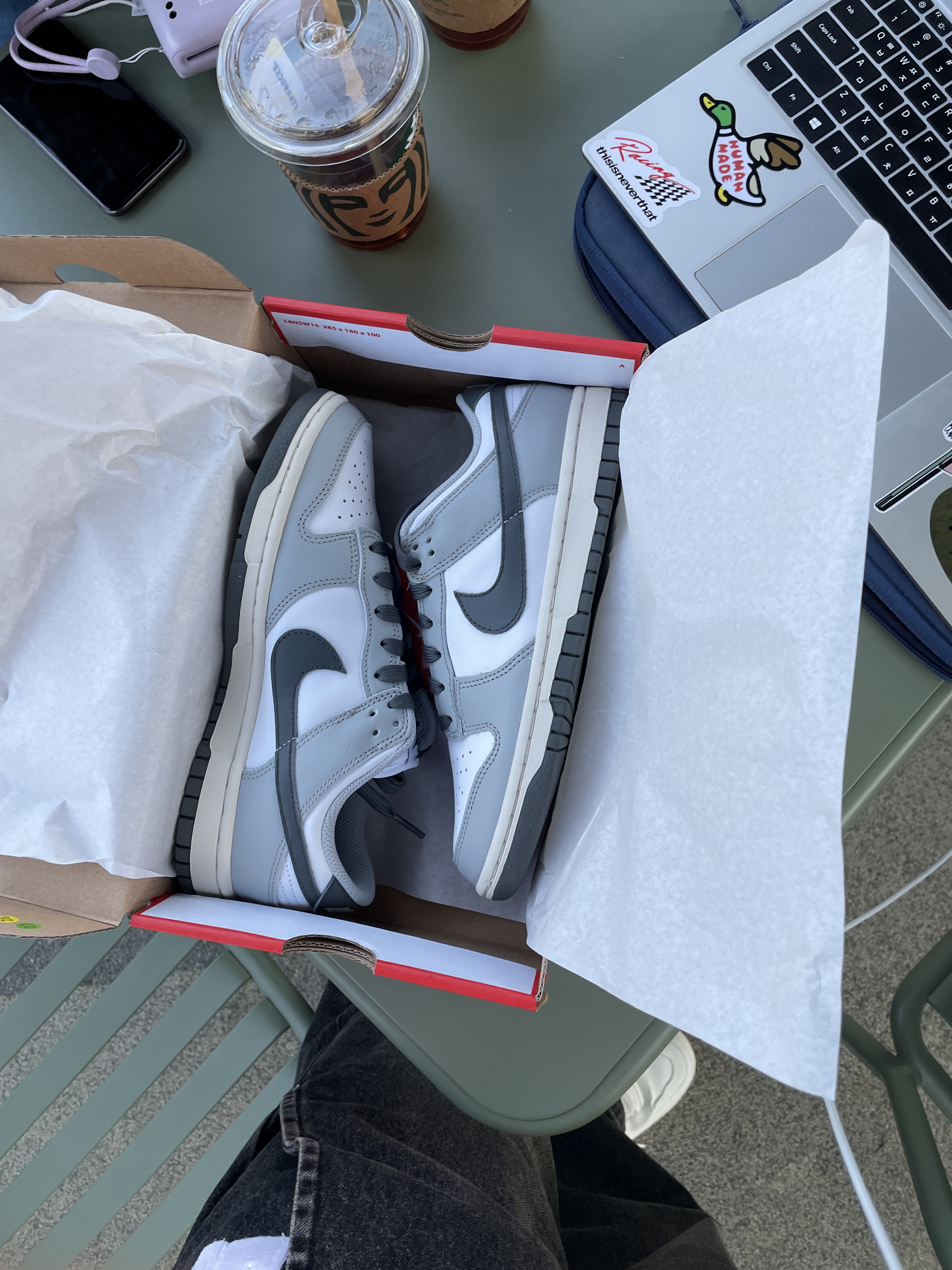 (W) Nike Dunk Low Light Smoke Grey 착용 스타일