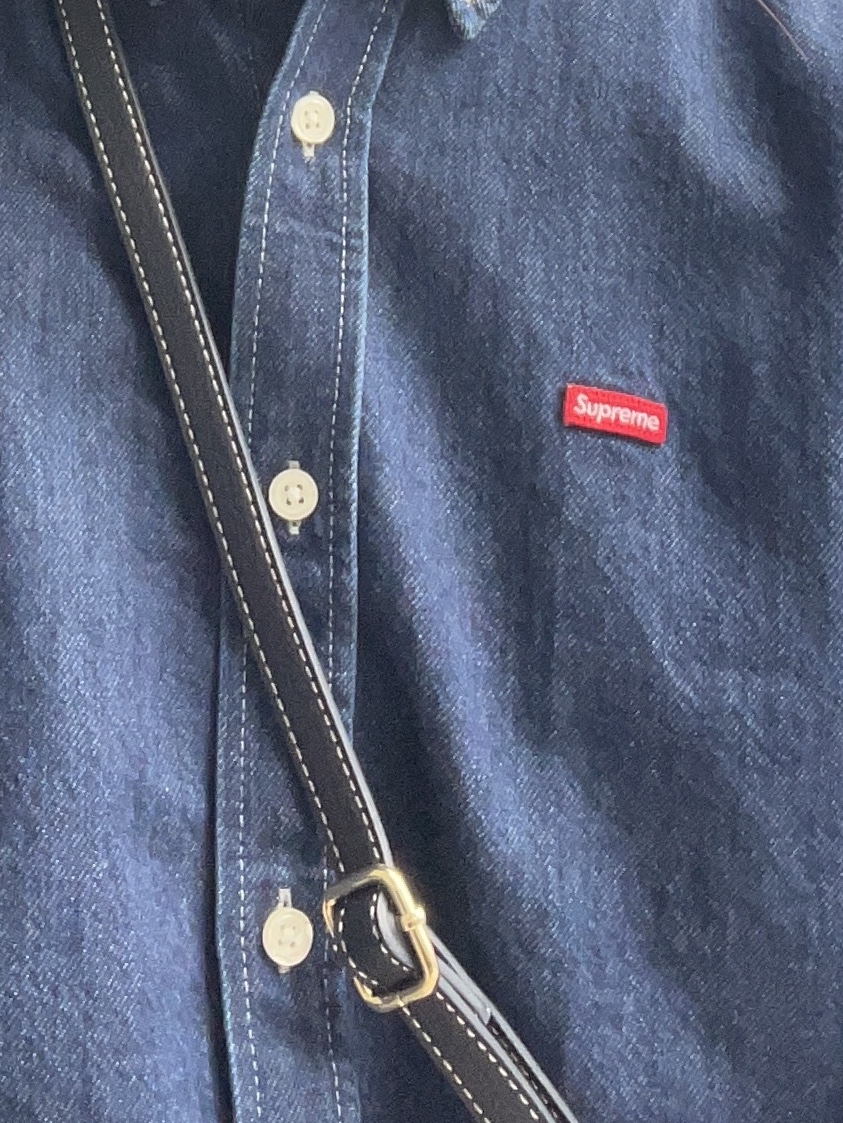Nike x Jacquemus Air Humara LX Ale Brown and Gold, Supreme Small Box Shirt Denim - 22FW 착용 스타일 - 2