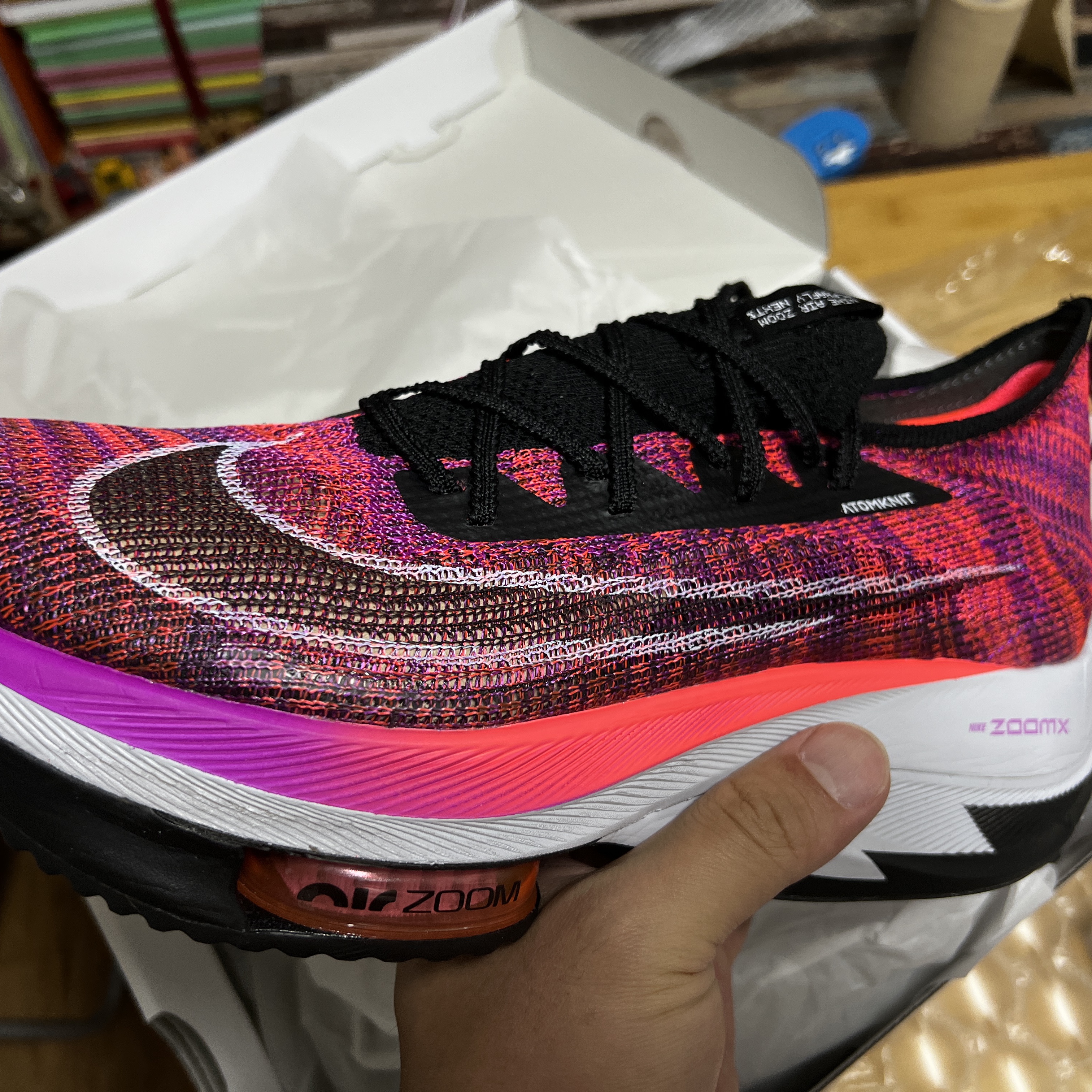 Nike Air Zoom Alphafly Next% Hyper Violet 착용 스타일 - 1