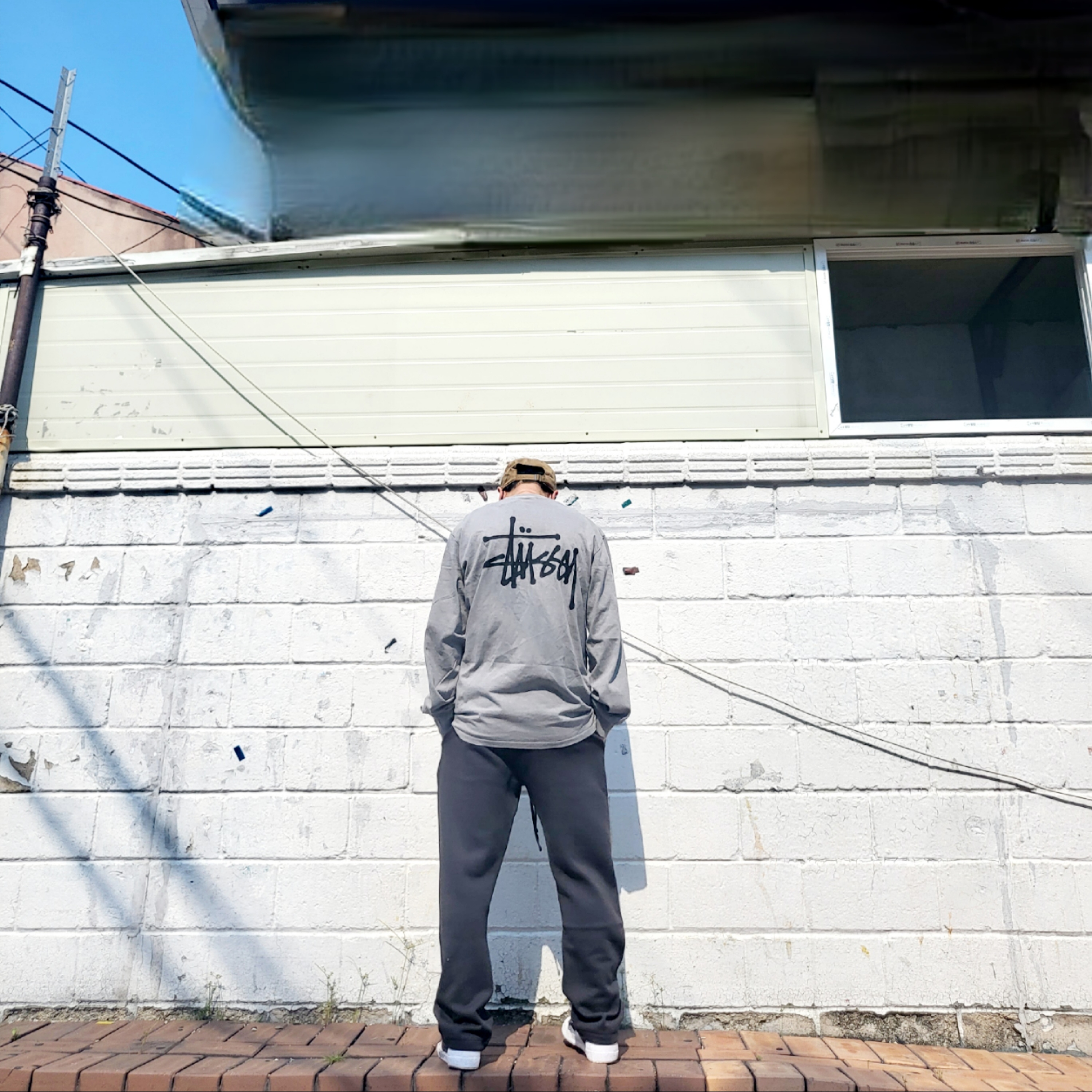 Nike Heritage 86 Futura Washed Cap Dark Driftwood, Stussy Basic Stussy Pigment Dyed LS T-Shirt Grey 2022 착용 스타일 - 4