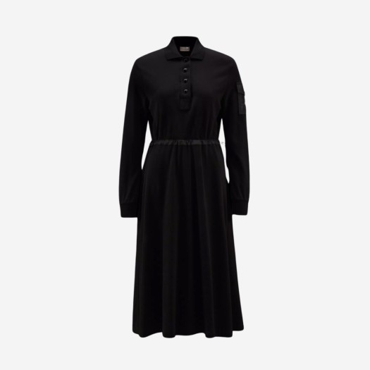 (W) 몽클레르 폴로 셔츠 드레스 블랙 - 22FW
