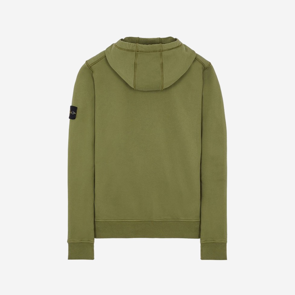 Stone Island 64151 Cotton Fleece Hooded Sweatshirt Olive Green - 22SS 상세 이미지 2