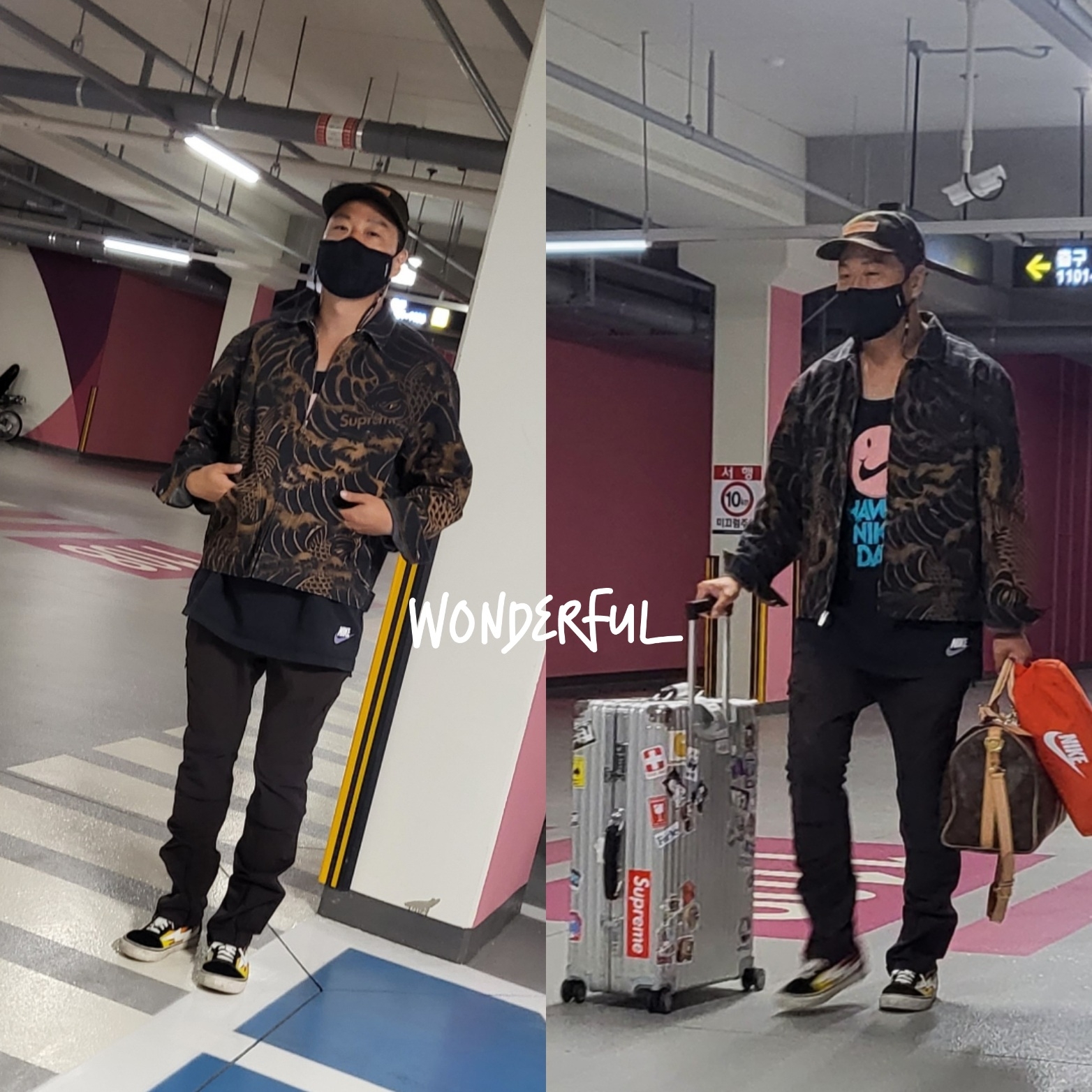 Nike x Travis Scott NRG BH Pants Velvet Brown - Asia, Supreme Waves Work Jacket Black - 20SS 착용 스타일