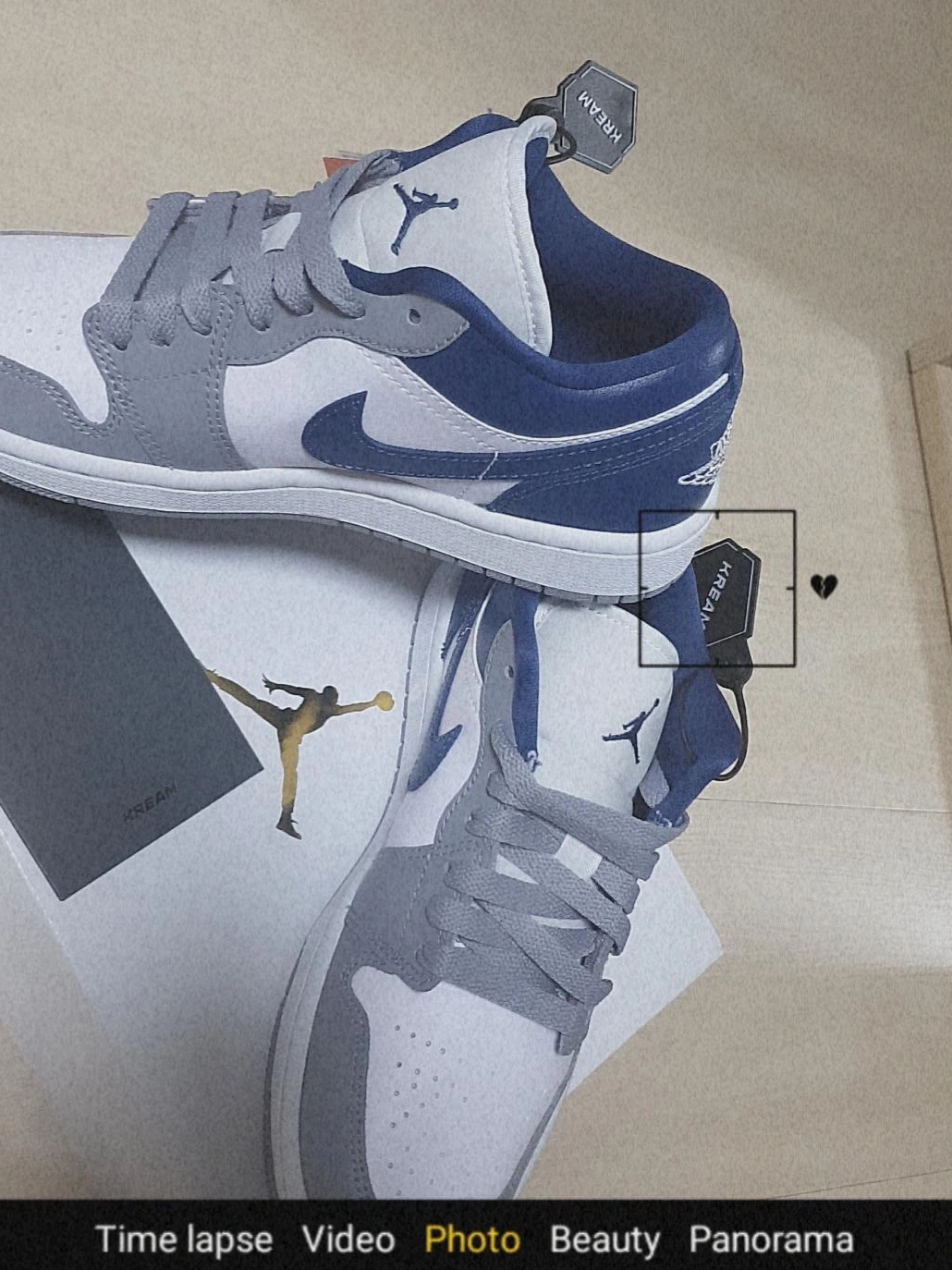 (W) Jordan 1 Low White Grey Blue 착용 스타일 - 5