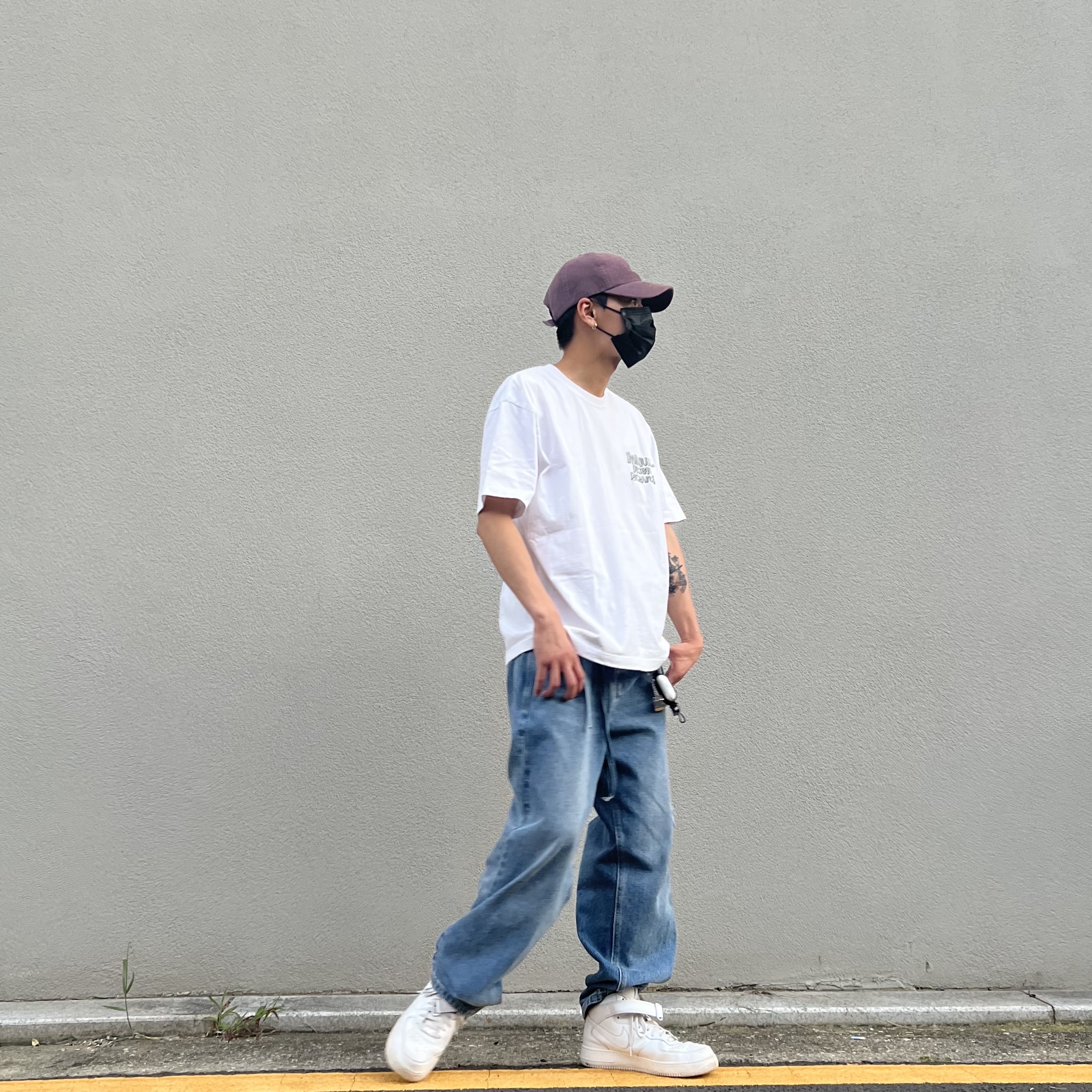 Nike Air Force 1 Mid '07 White 착용 스타일 - 3