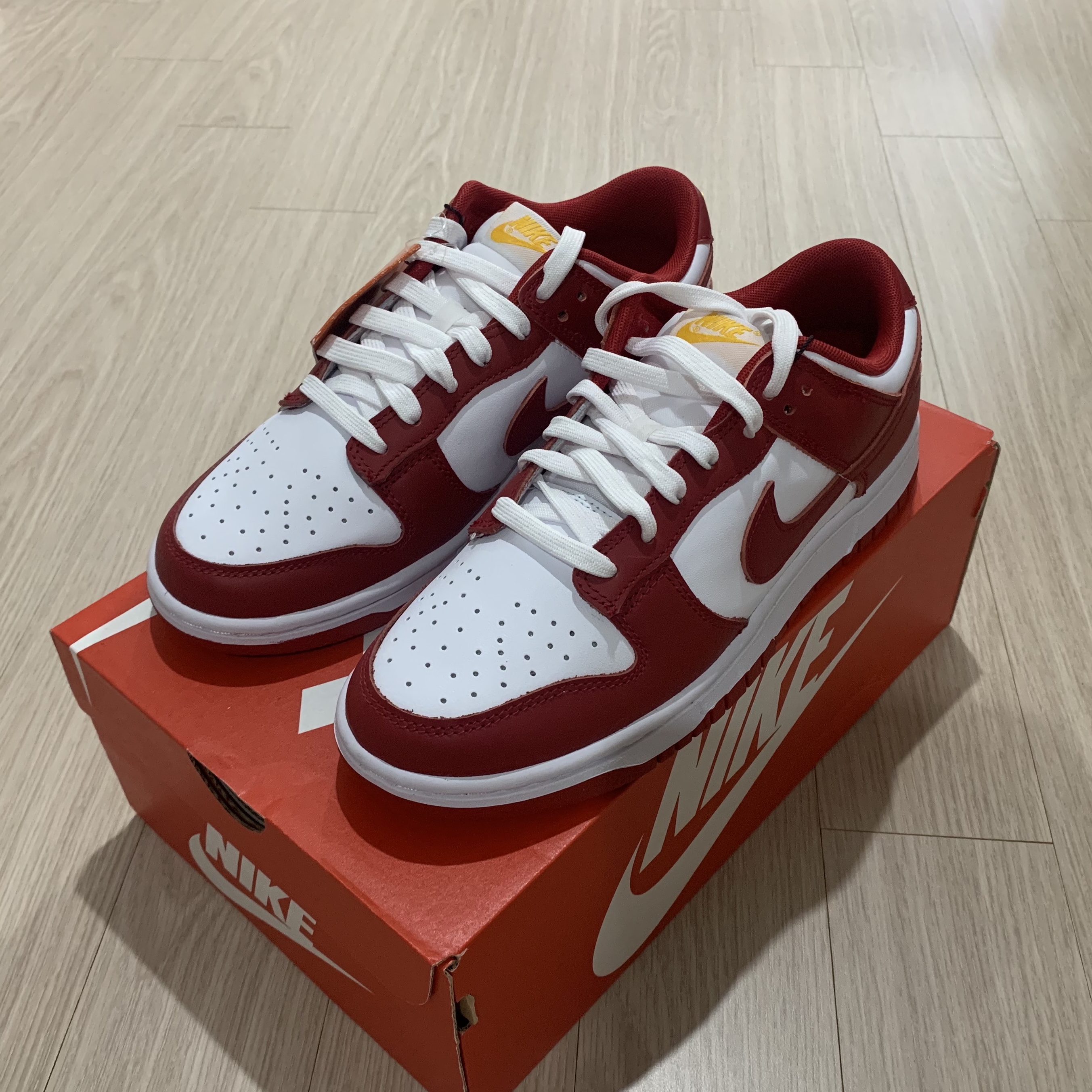 Nike Dunk Low Retro Gym Red 착용 스타일 - 1