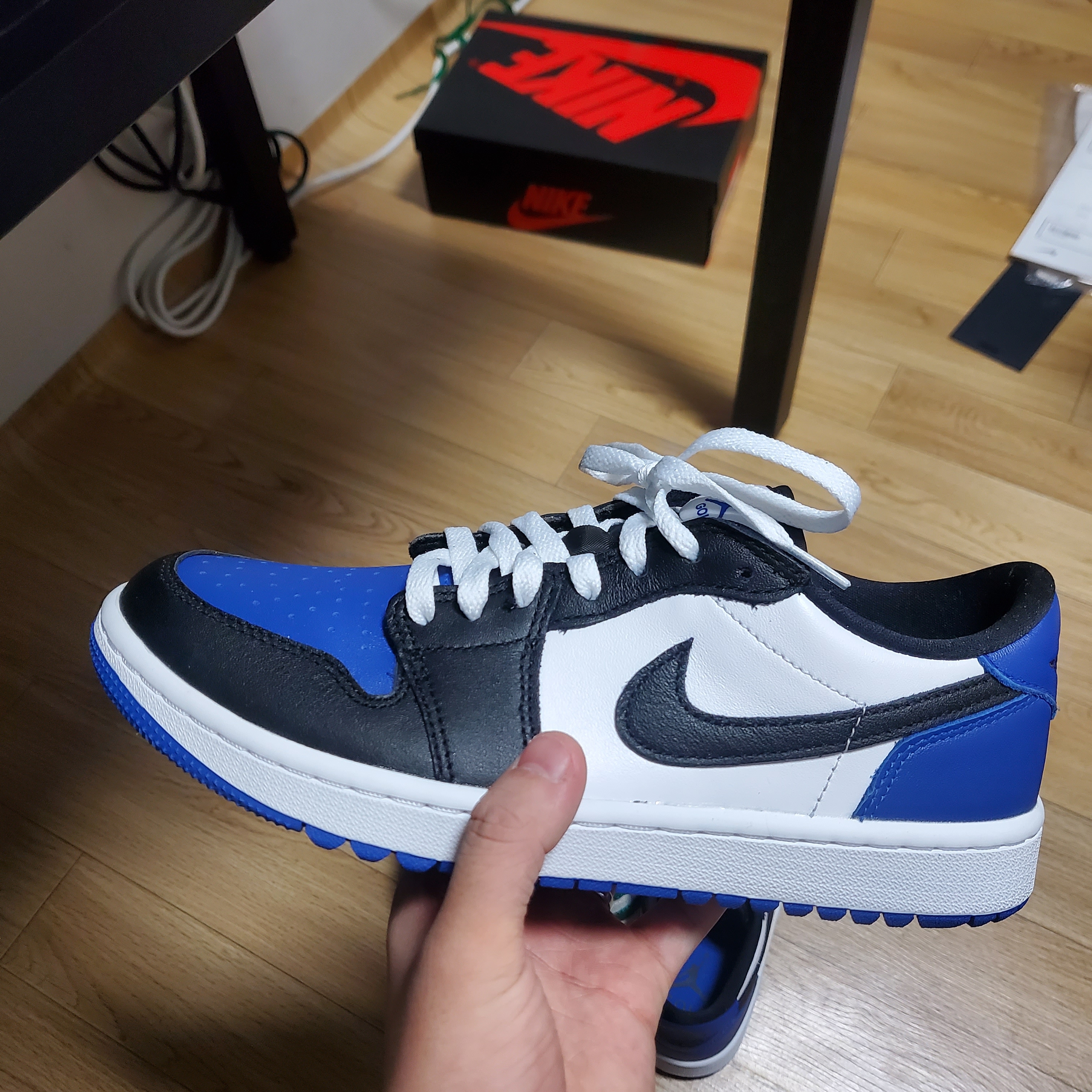 Nike Dunk Low Retro SE Jackpot Malachite, Jordan 1 Low Golf Sport Royal 착용 스타일 - 3