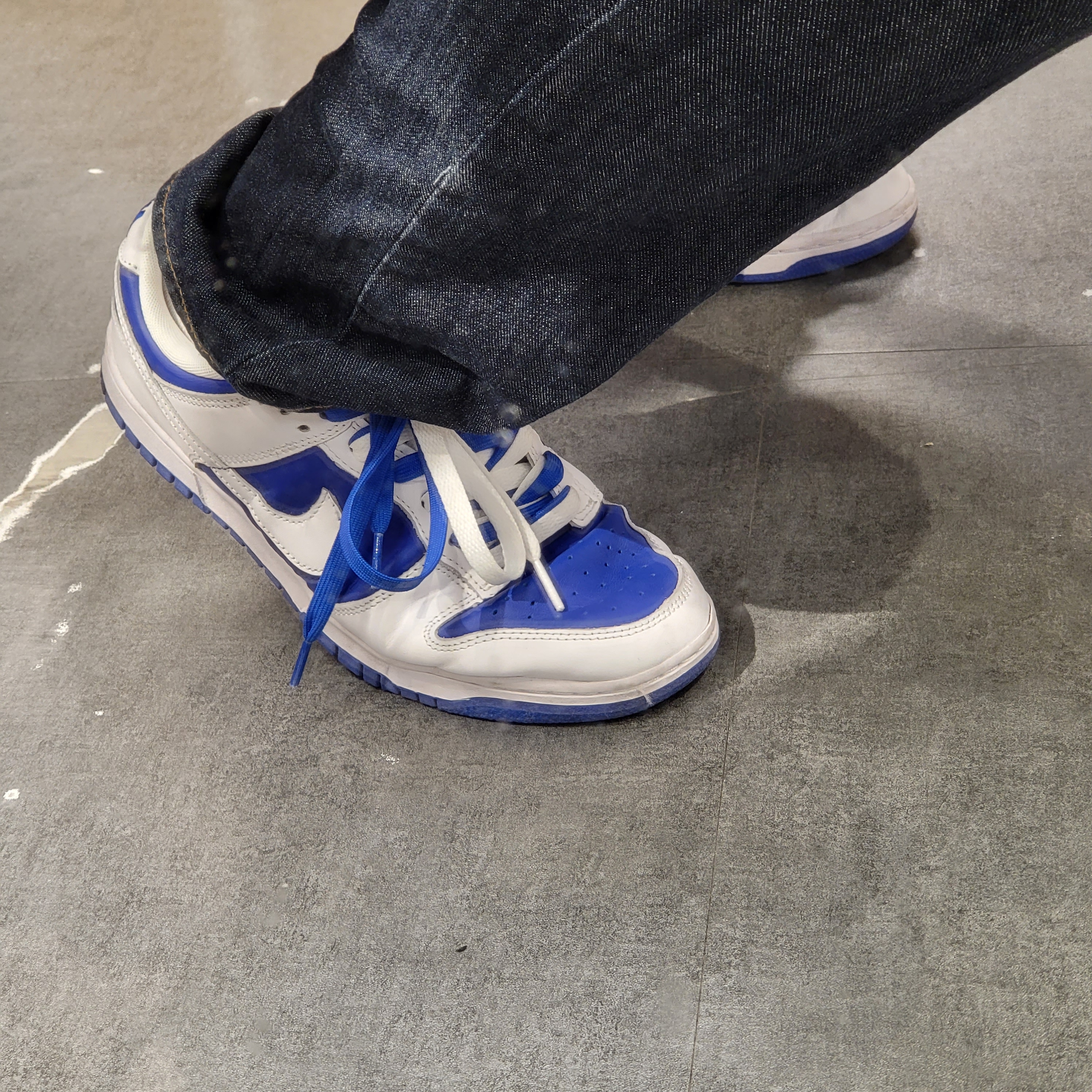 Nike Dunk Low Retro Racer Blue and White 착용 스타일