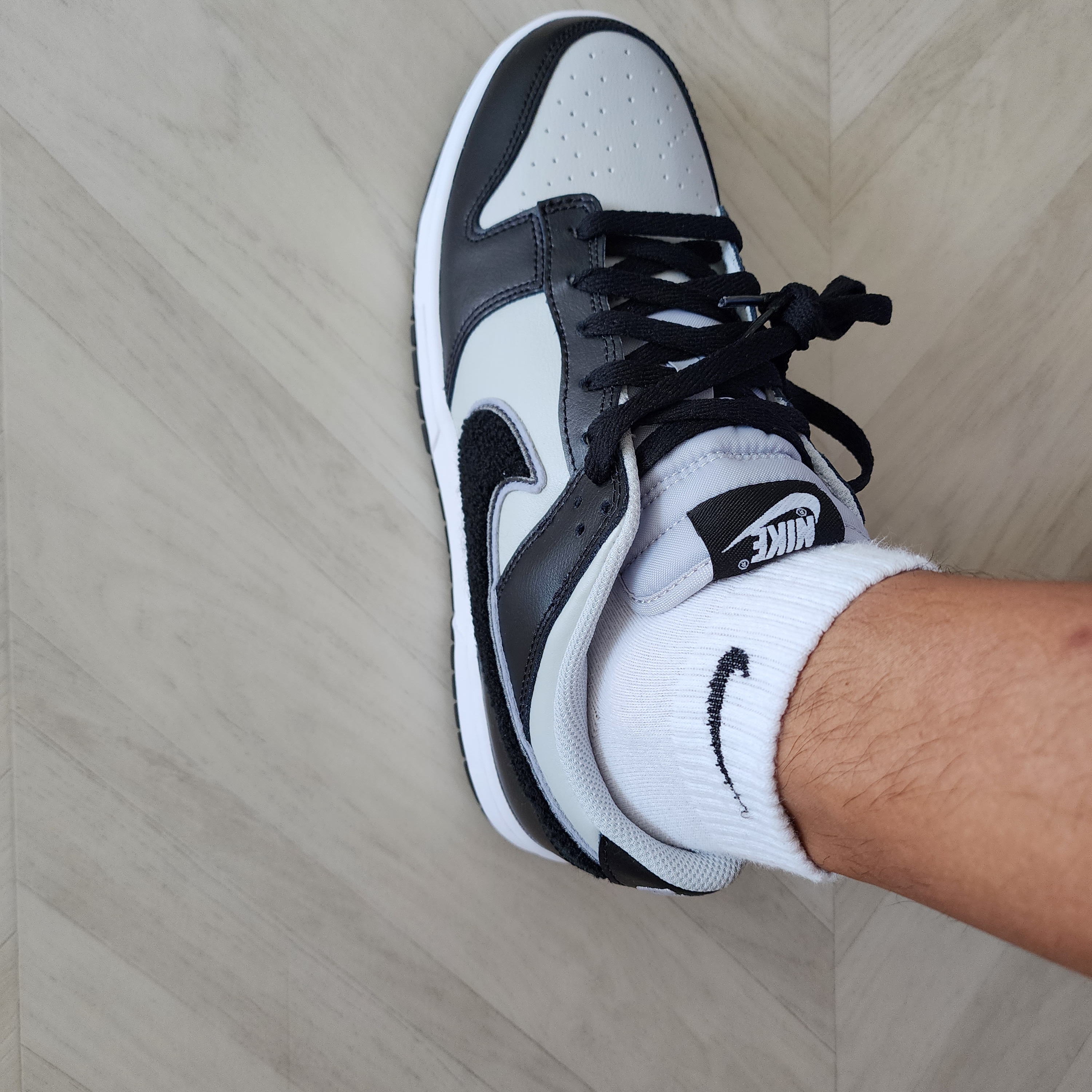 Nike Dunk Low Retro Grey Fog Black 착용 스타일