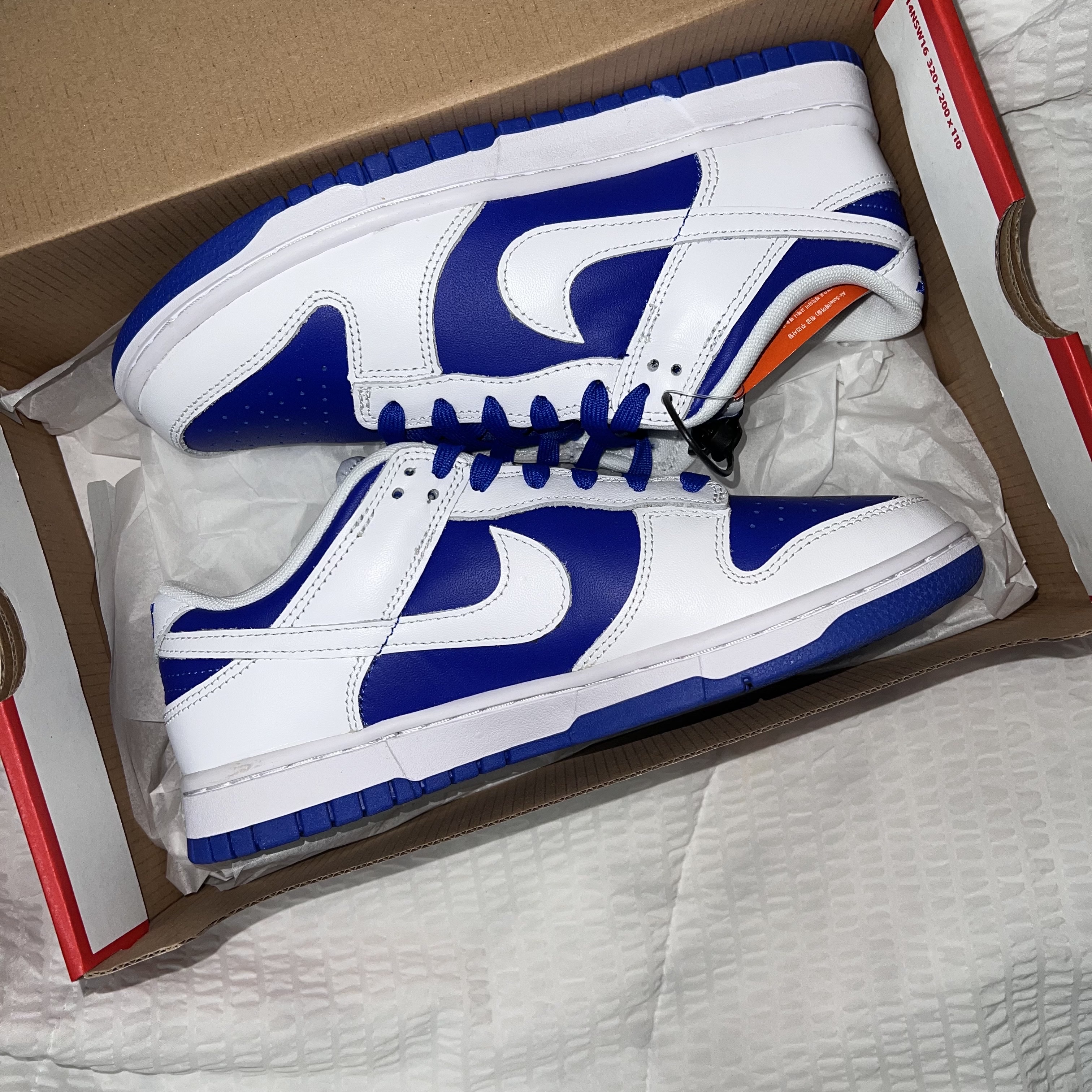 Nike Dunk Low Retro Racer Blue and White 착용 스타일