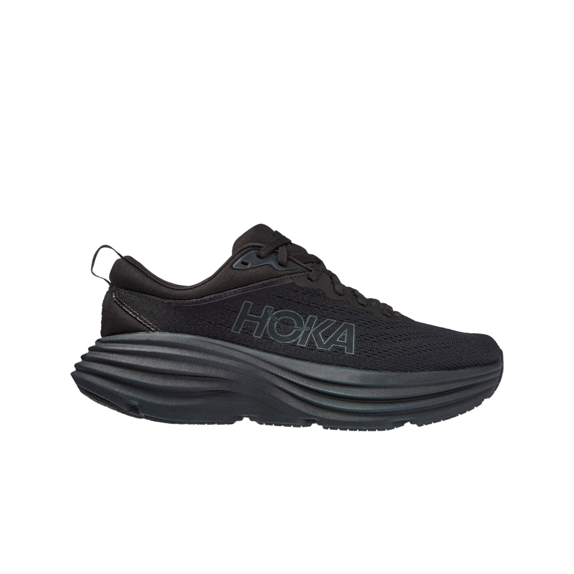 (W) 호카 본디 8 블랙 - 레귤러((W) Hoka Bondi 8 Black - Regular)