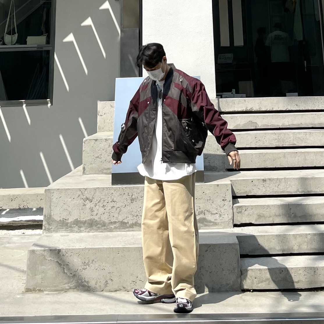 Balenciaga Runner Sneakers Grey Burgundy, Undermycar x Ohhyunseog Boltume.2 Hardware Combo Flight Jacket Cordovan - 22SS 착용 스타일