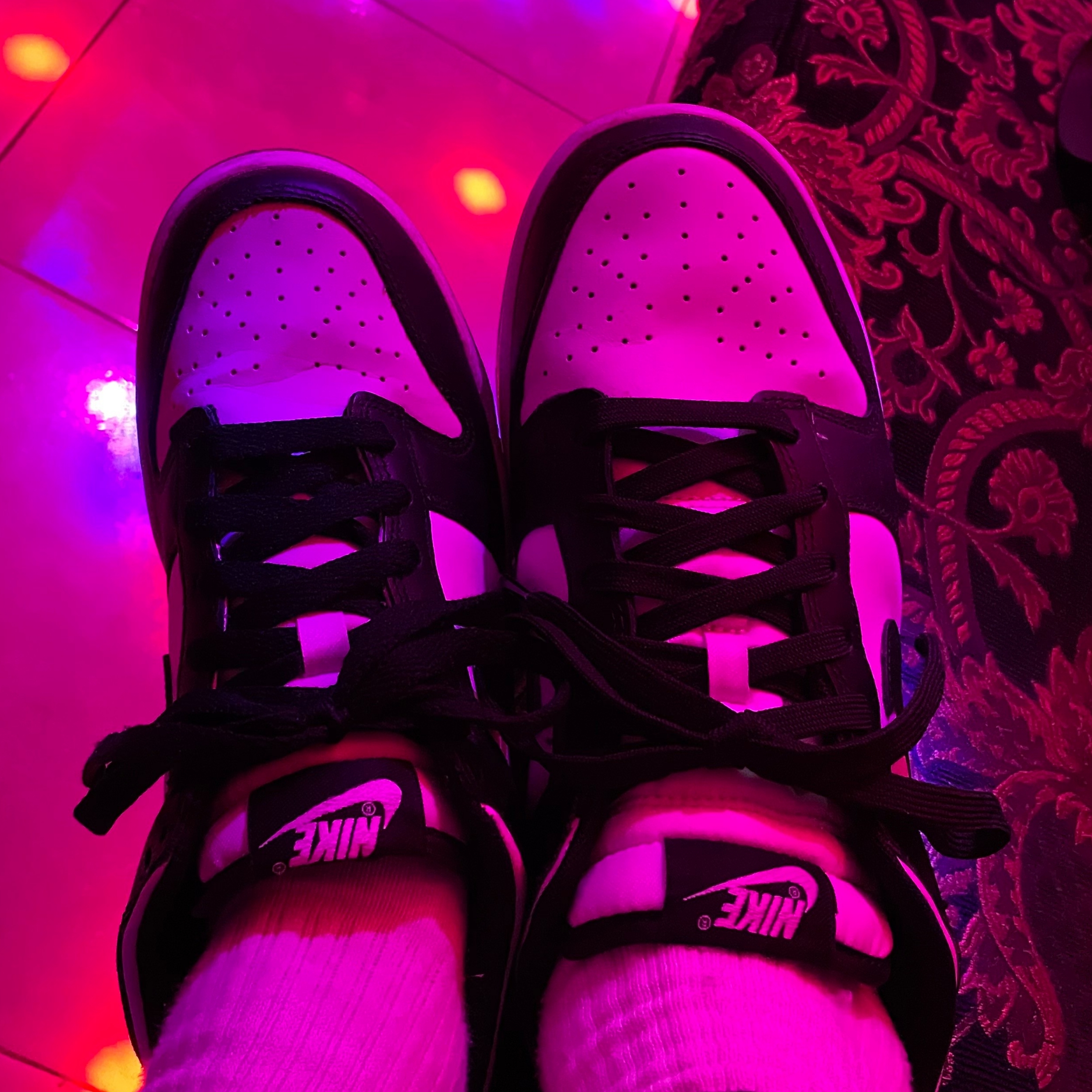 Nike Dunk Low Retro Black, (W) Nike Dunk Low Black 착용 스타일 - 2