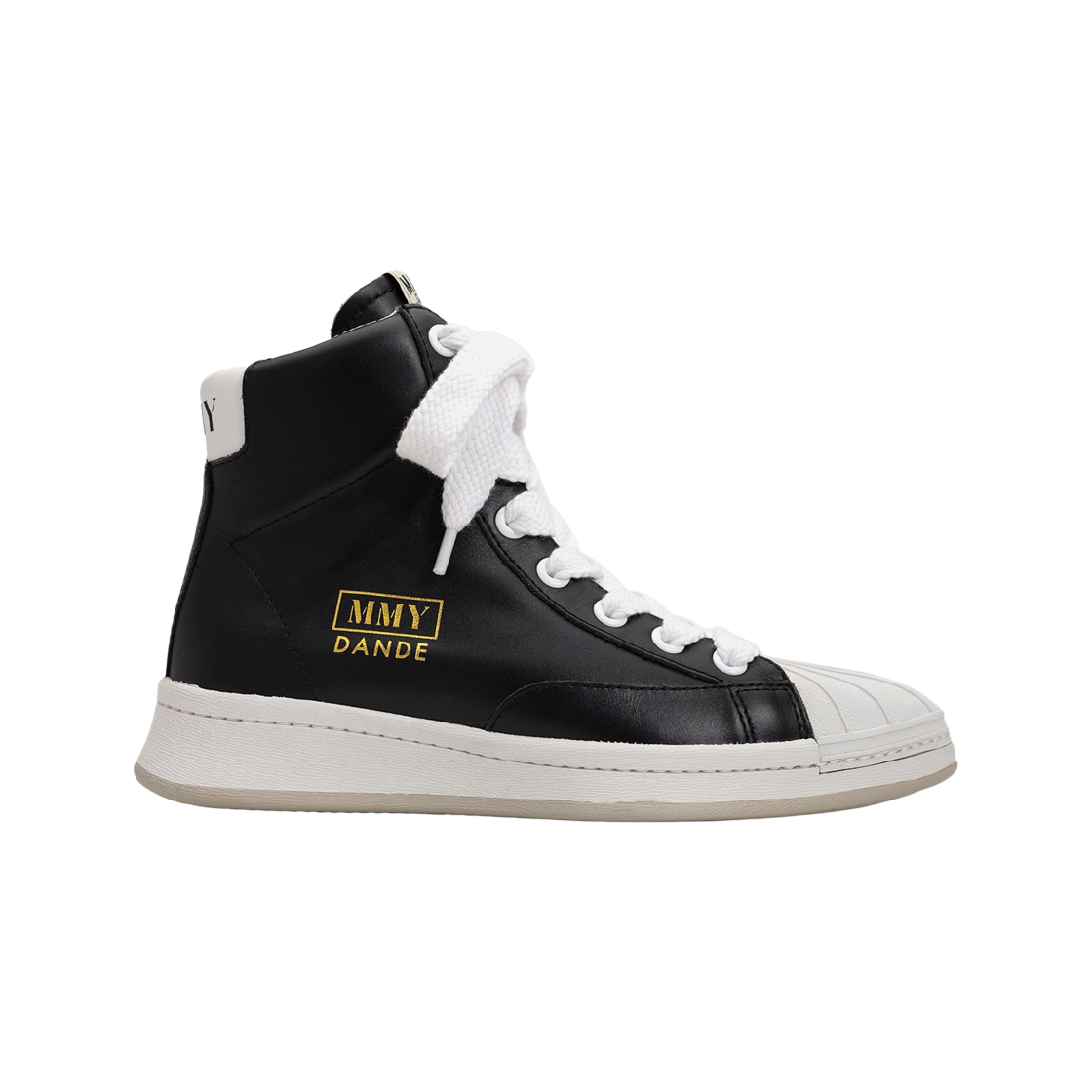 (W) 메종 미하라 야스히로 단데 OG 솔 레더 하이탑 스니커즈 블랙((W) Maison Mihara Yasuhiro Dande OG Sole Leather High-top Sneakers Black) - 1