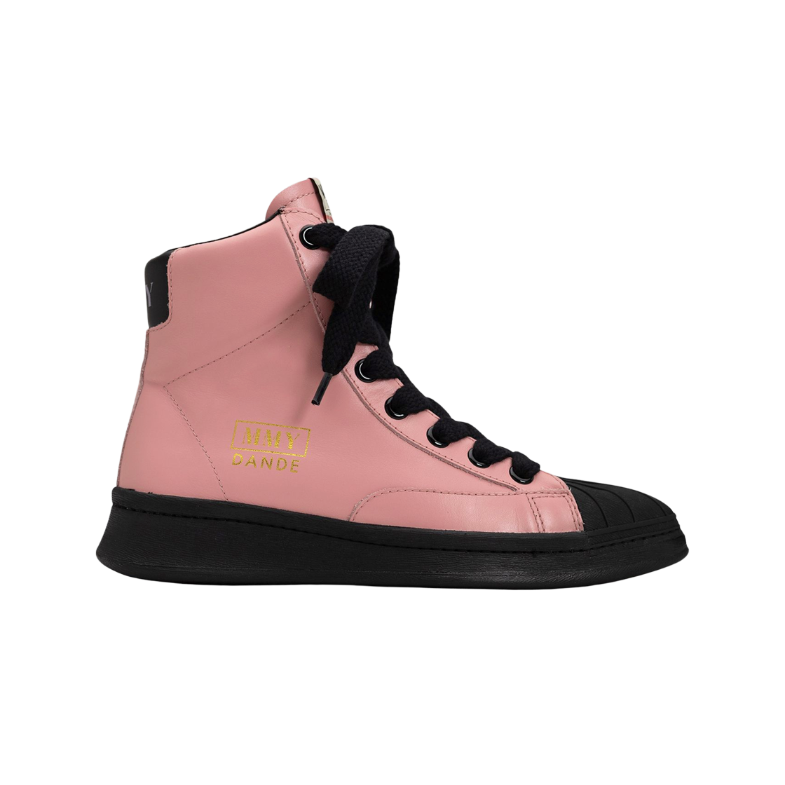 (W) 메종 미하라 야스히로 단데 OG 솔 레더 하이탑 스니커즈 핑크((W) Maison Mihara Yasuhiro Dande OG Sole Leather High-top Sneakers Pink) - 1