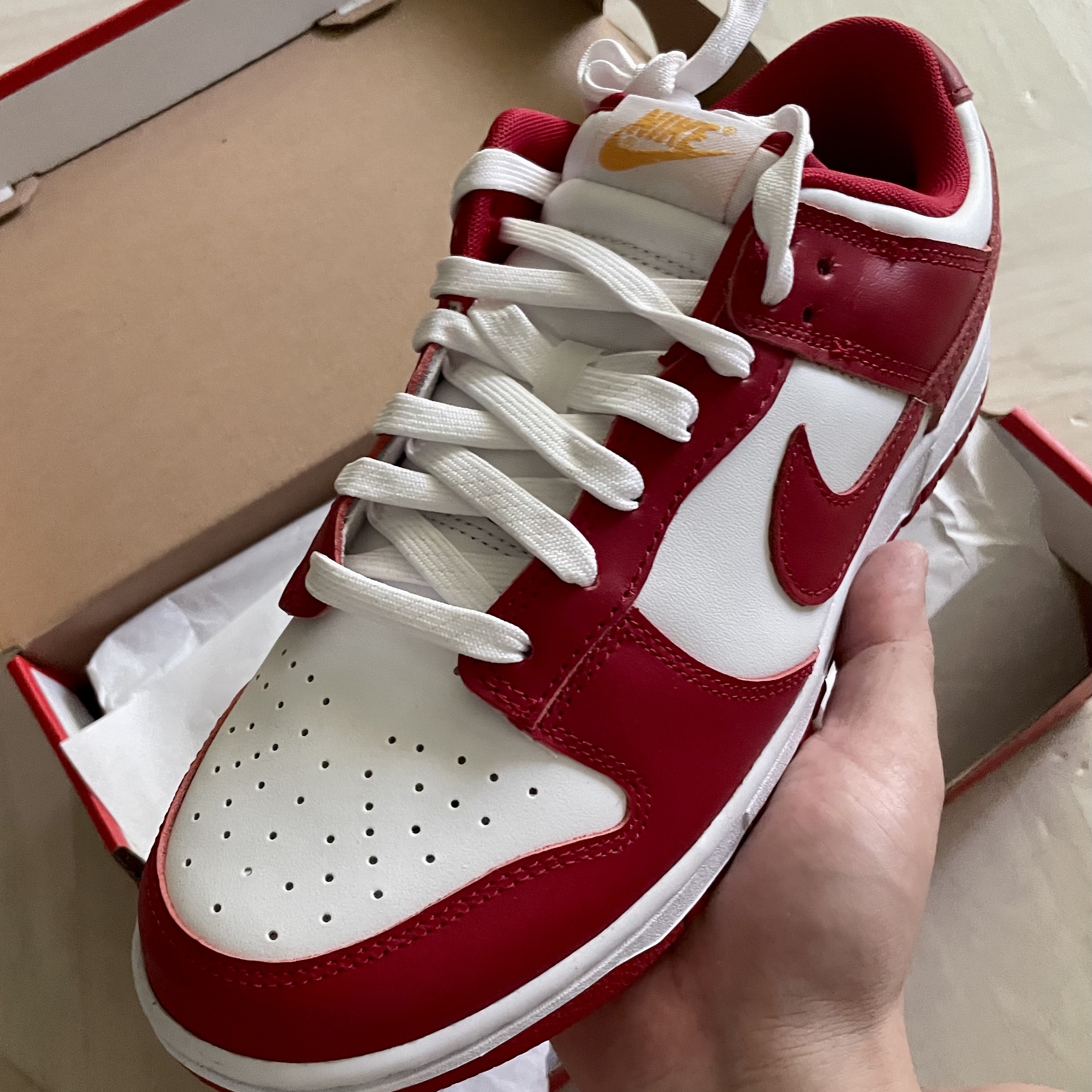 Nike Dunk Low Retro Gym Red 착용 스타일 - 1