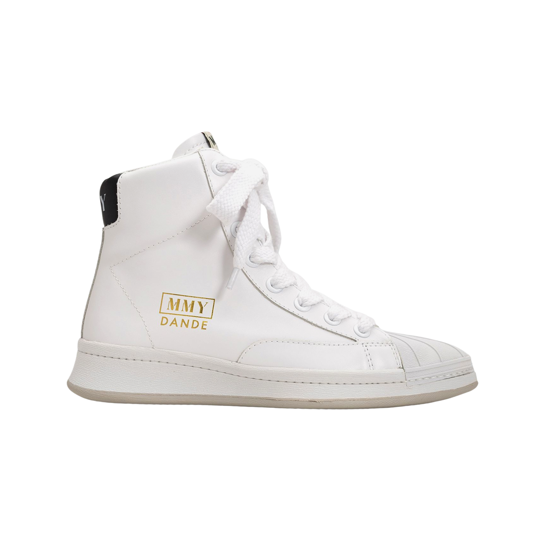 (W) 메종 미하라 야스히로 단데 OG 솔 레더 하이탑 스니커즈 화이트((W) Maison Mihara Yasuhiro Dande OG Sole Leather High-top Sneakers White) - 1