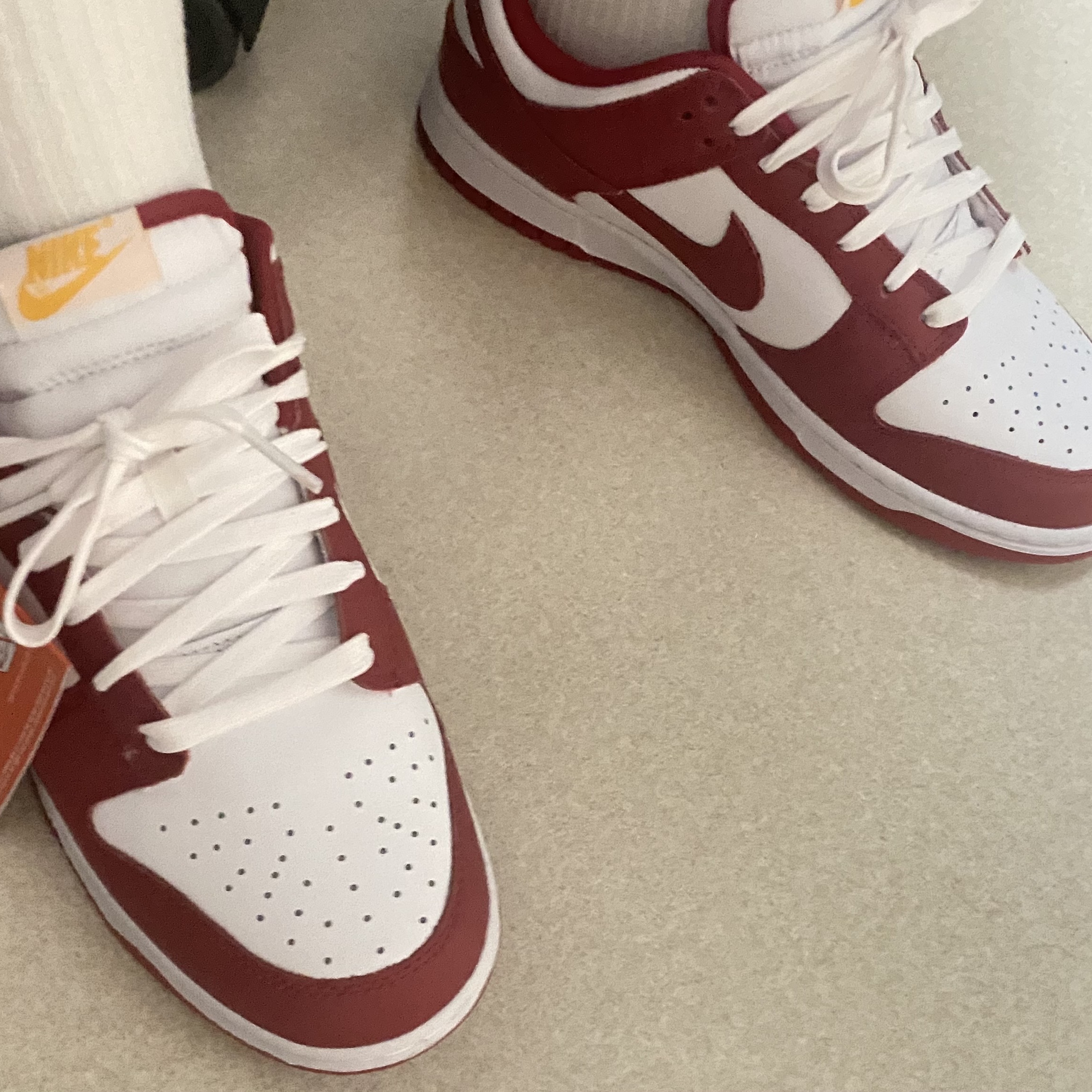 Nike Dunk Low Retro Gym Red 착용 스타일 - 1