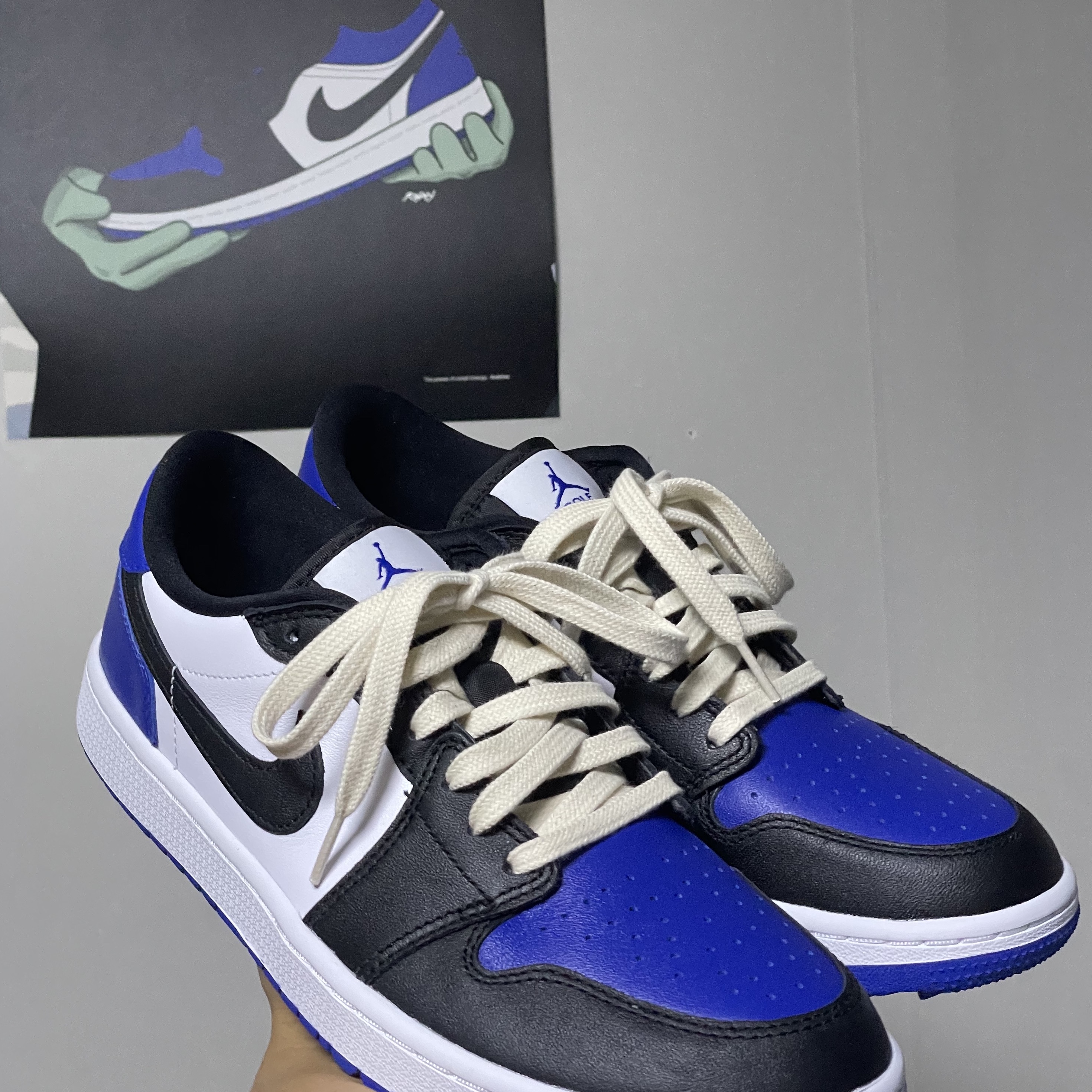 Jordan 1 Low Golf Sport Royal 착용 스타일 - 1