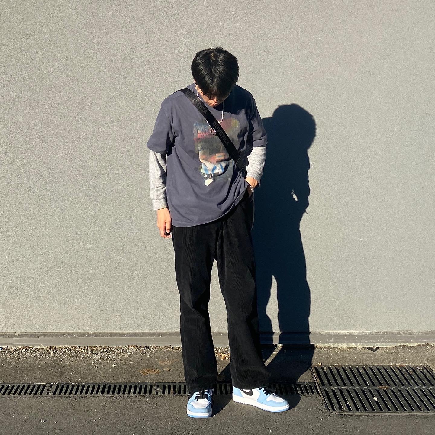Jordan 1 Retro High OG University Blue 착용 스타일 - 2