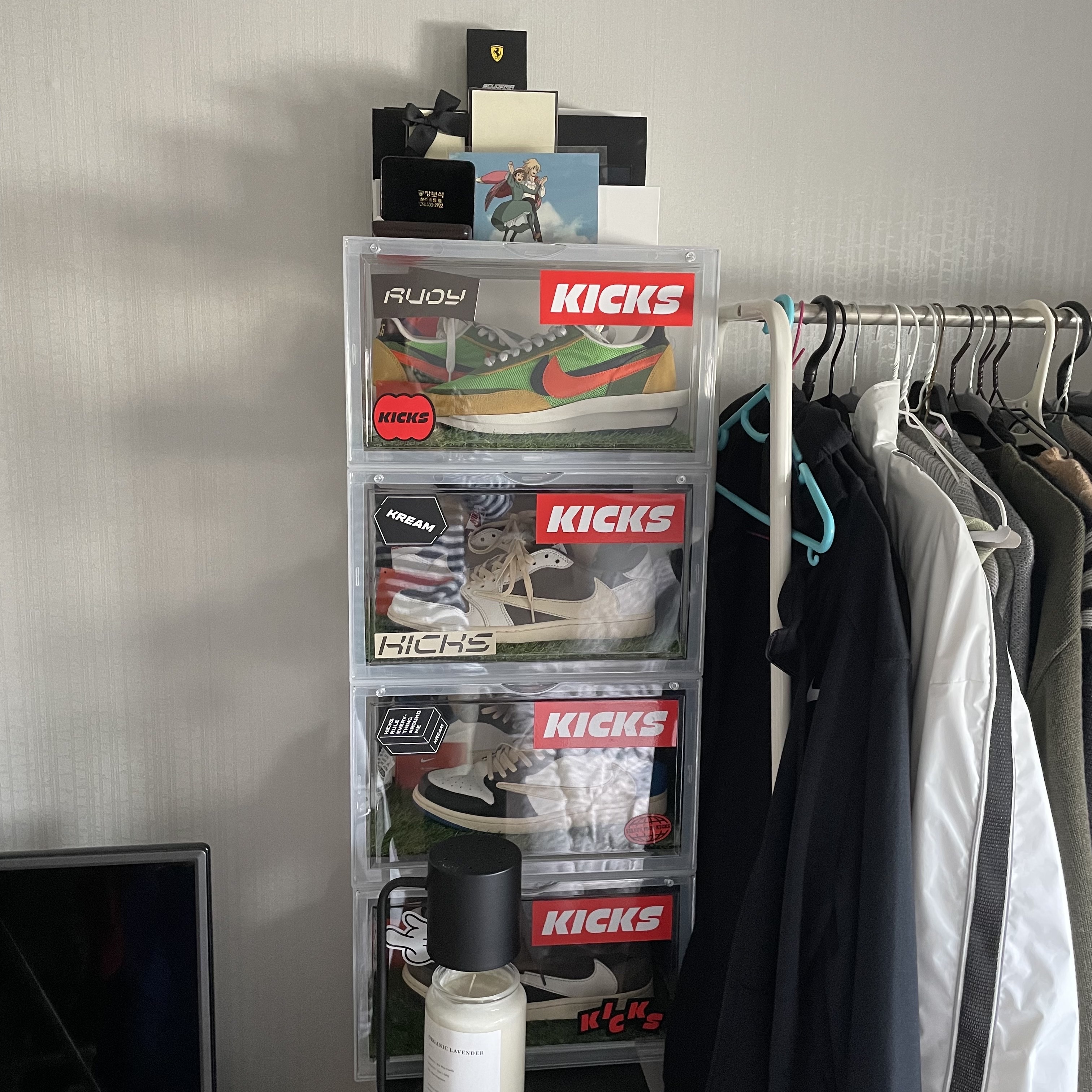 Jordan 1 x Travis Scott Retro Low OG SP Sail and Ridgerock, Jordan 1 x Travis Scott x Fragment Retro Low OG SP Military Blue 착용 스타일