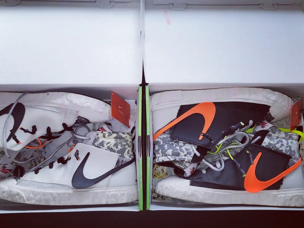 Nike x Readymade Blazer Mid Black, Nike x Readymade Blazer Mid White 착용 스타일 - 2