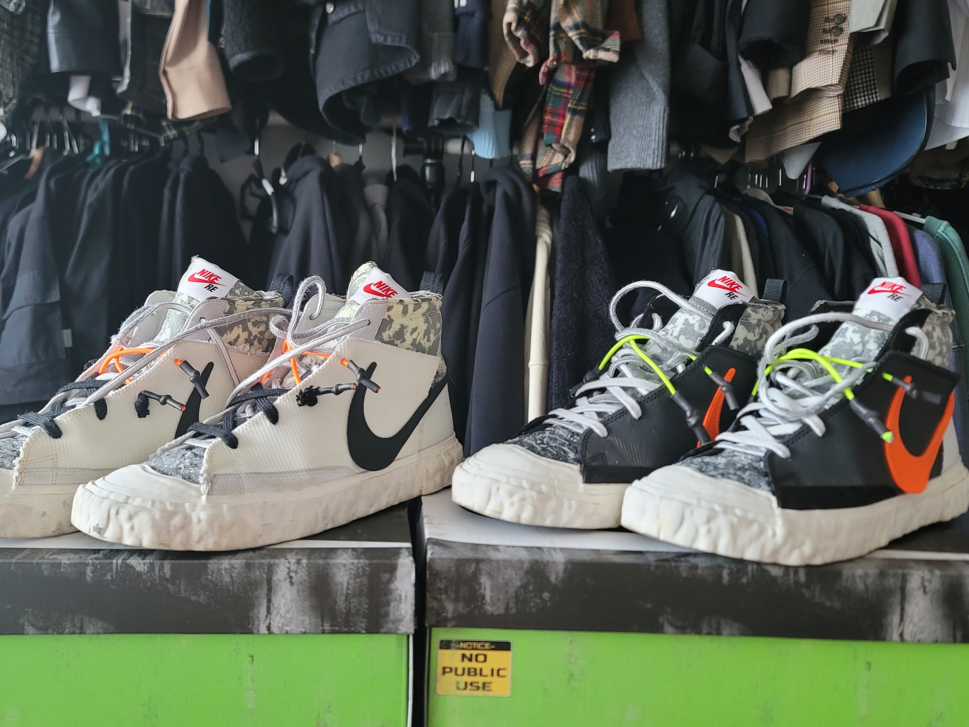 Nike x Readymade Blazer Mid Black, Nike x Readymade Blazer Mid White 착용 스타일 - 1