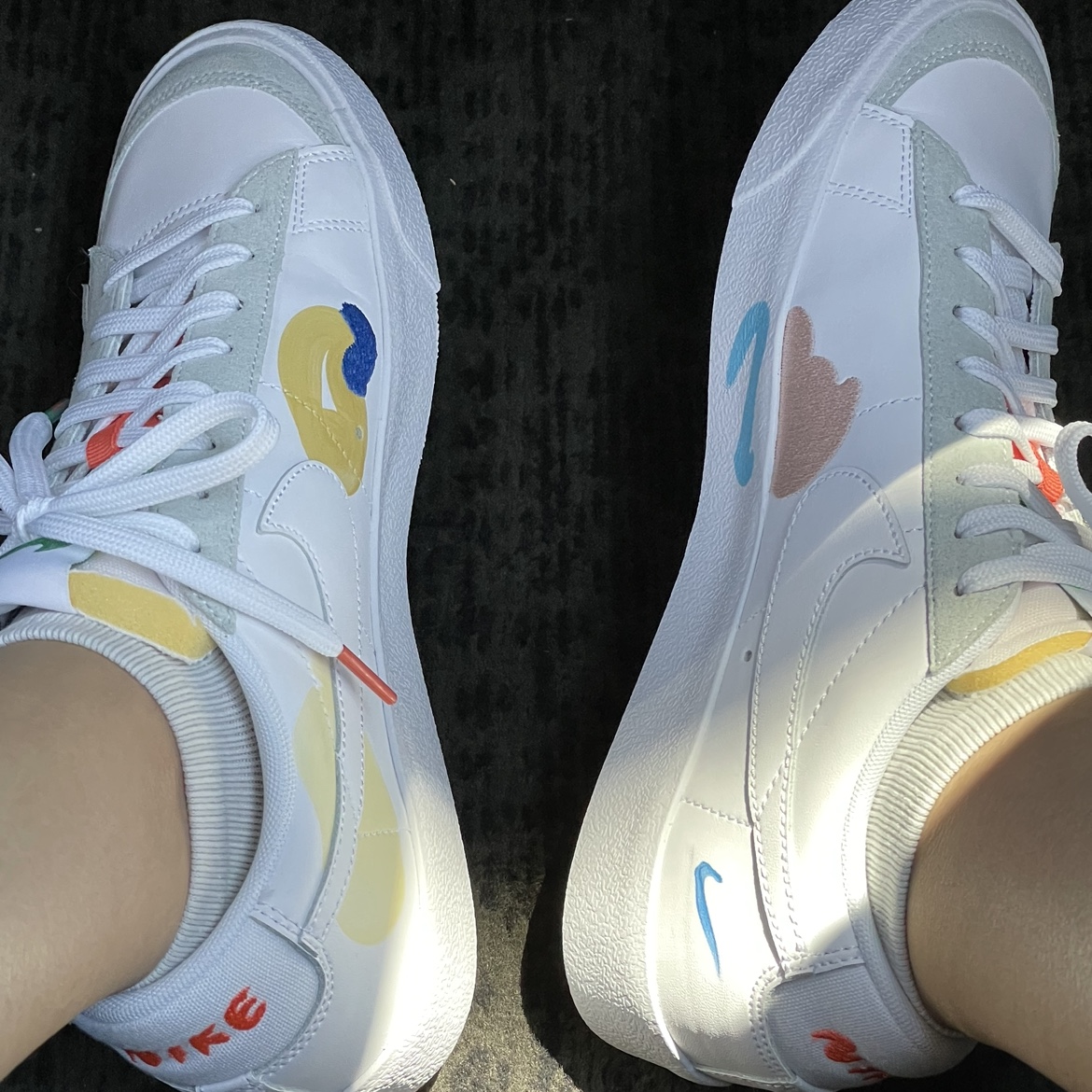 Nike x Mayumi Yamase Blazer Low '77 Flyleather Triple White 착용 스타일