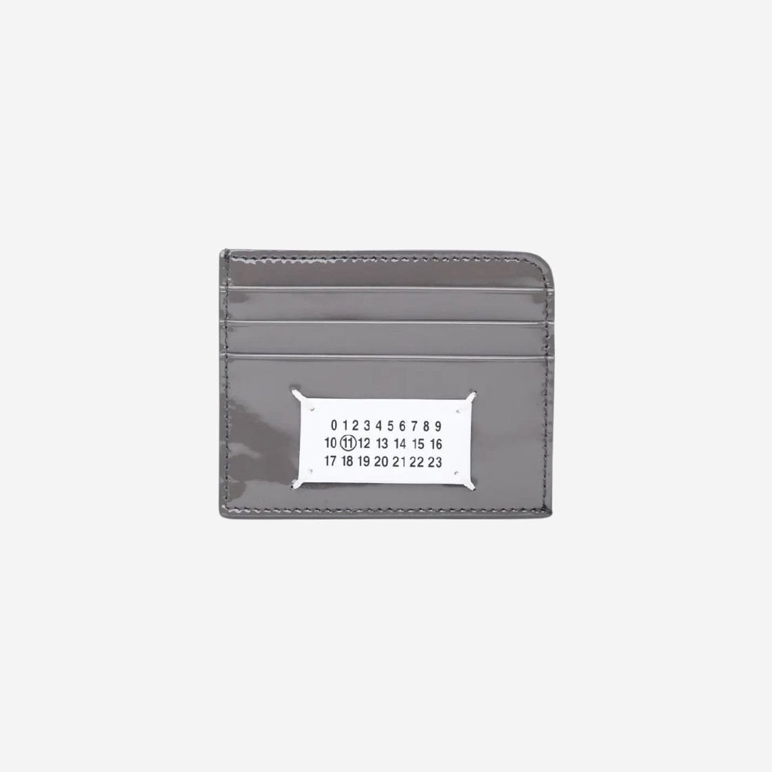 Maison Margiela Vernice Logo Card Holder Dark Grey 상세 이미지 1