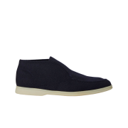 Loro Piana Open Knitted Walk Ankle Boot Navy Blue