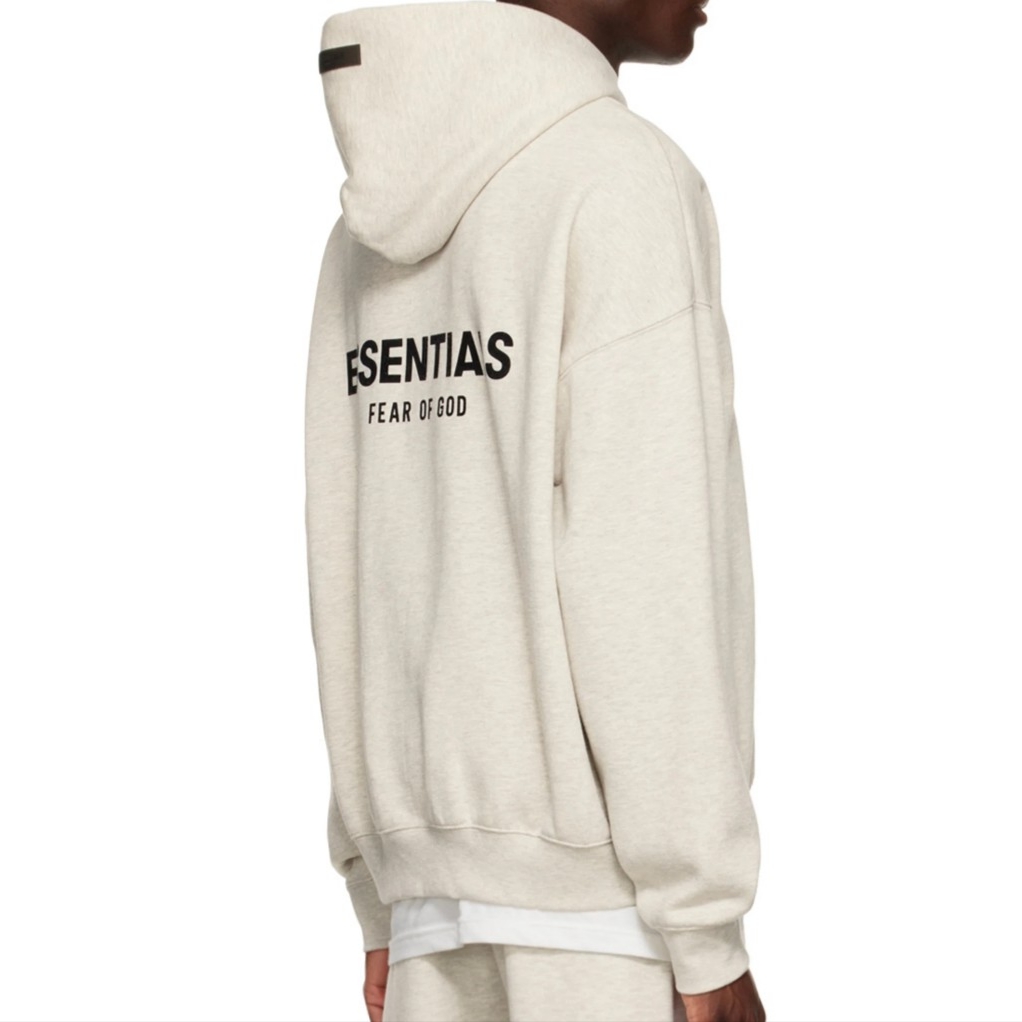 Essentials The Core Collection Hoodie Light Oatmeal 착용 스타일 - 4