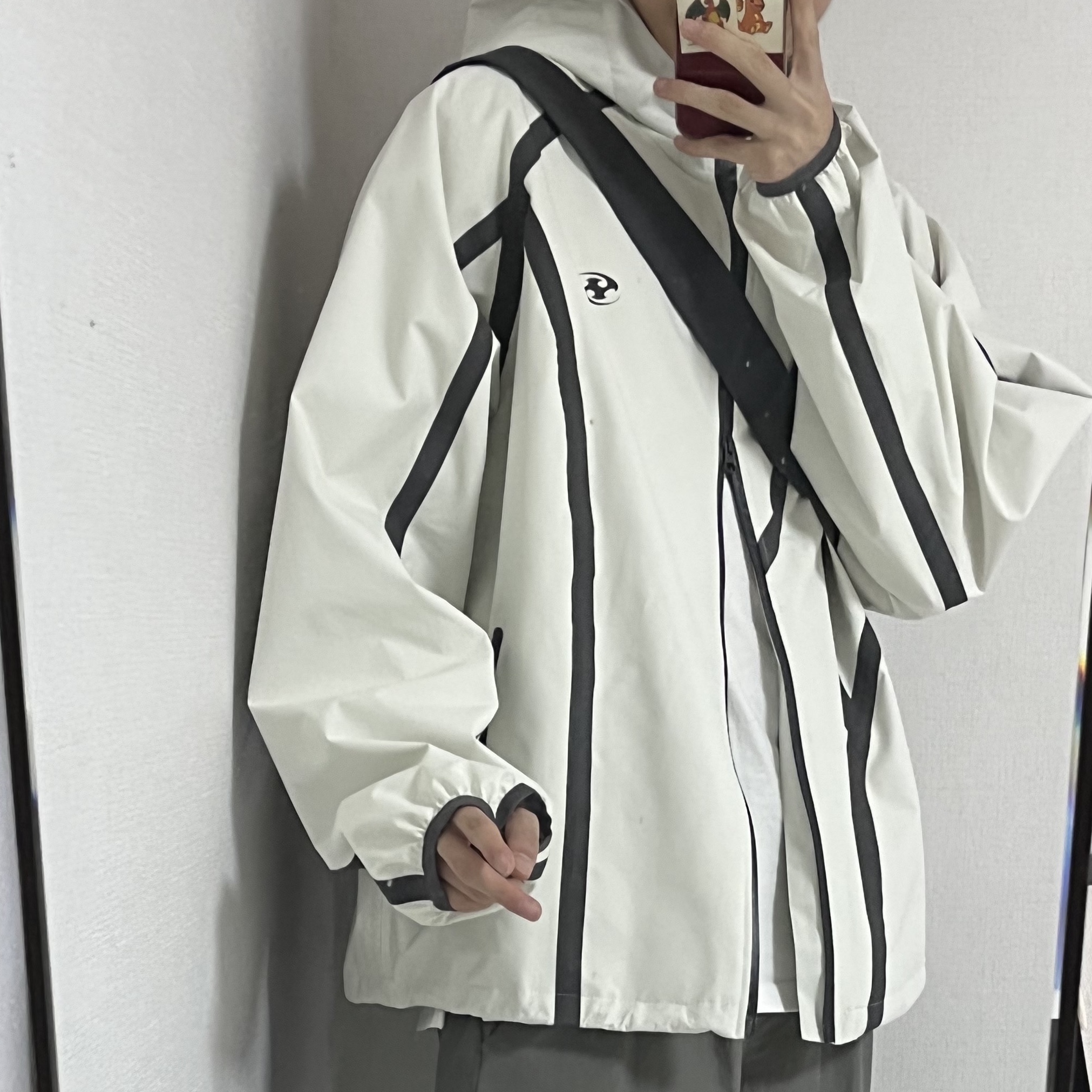 Sansan Gear Windblock Jacket Ivory - 22SS 착용 스타일 - 2
