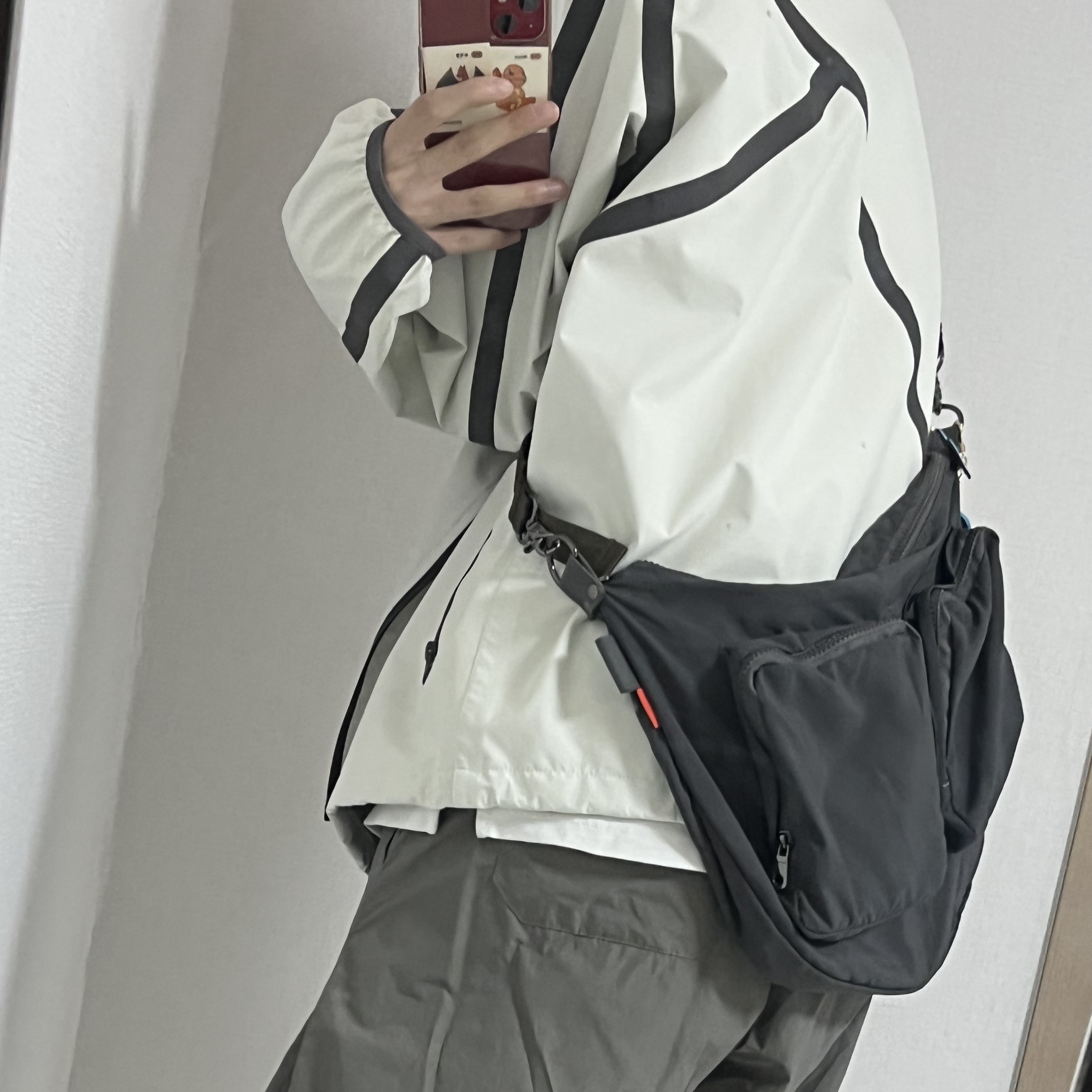 Sansan Gear Windblock Jacket Ivory - 22SS 착용 스타일 - 3