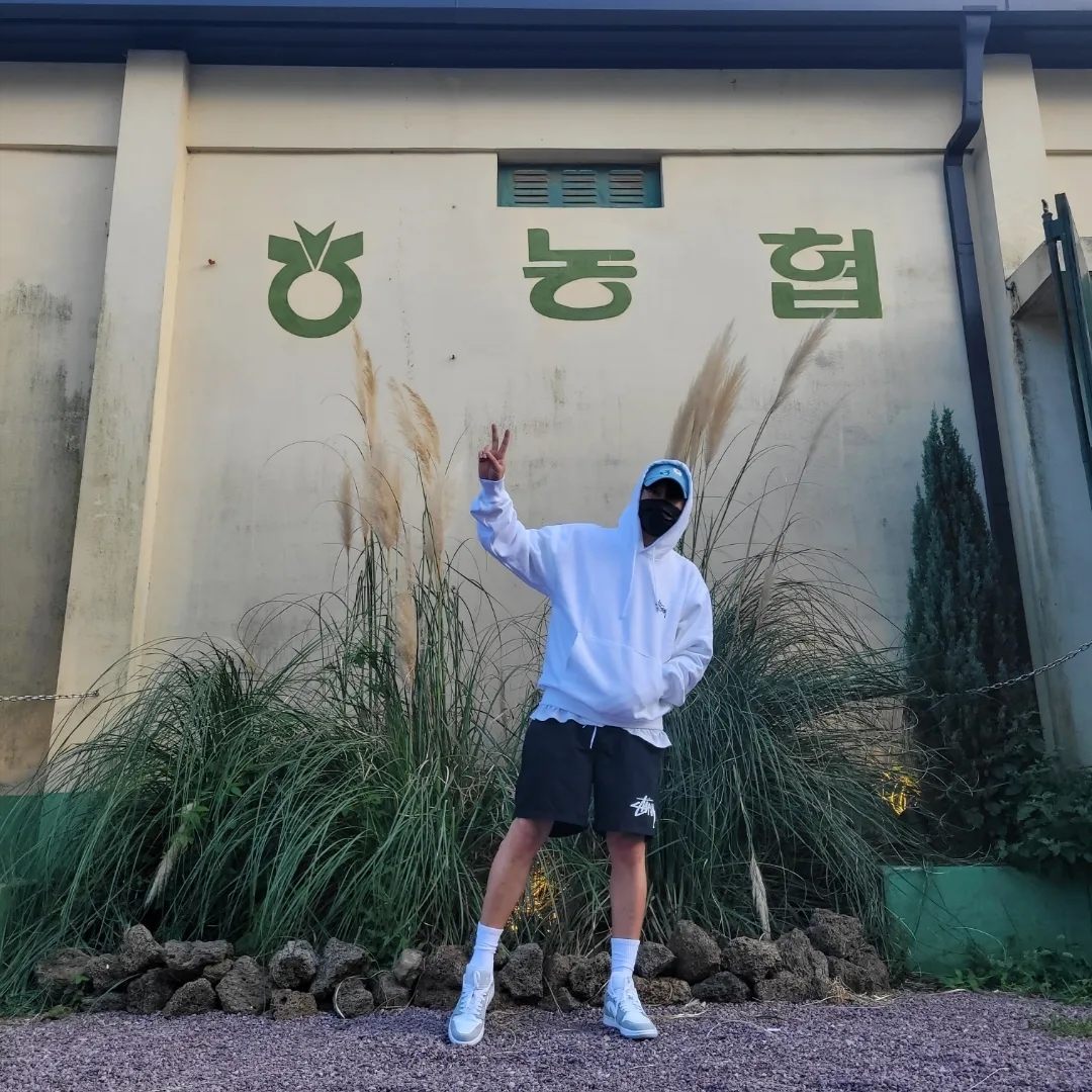 Stussy Basic Stussy Hoodie Ash Heather 2022, Stussy Big Stock Water Shorts Black 착용 스타일