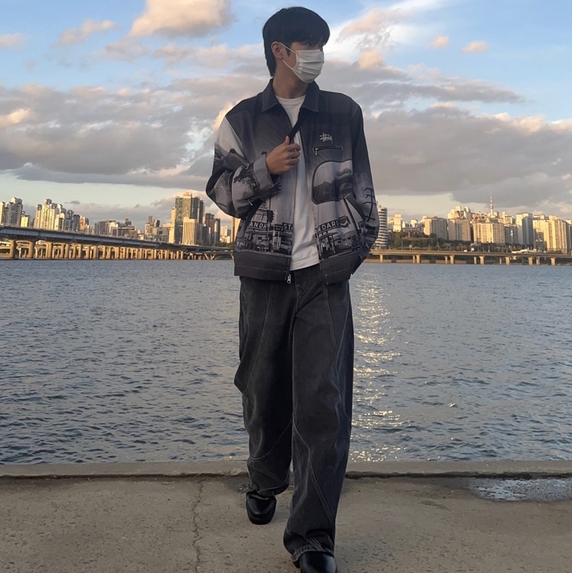 Stussy Hopper Jacket Black 착용 스타일 - 1