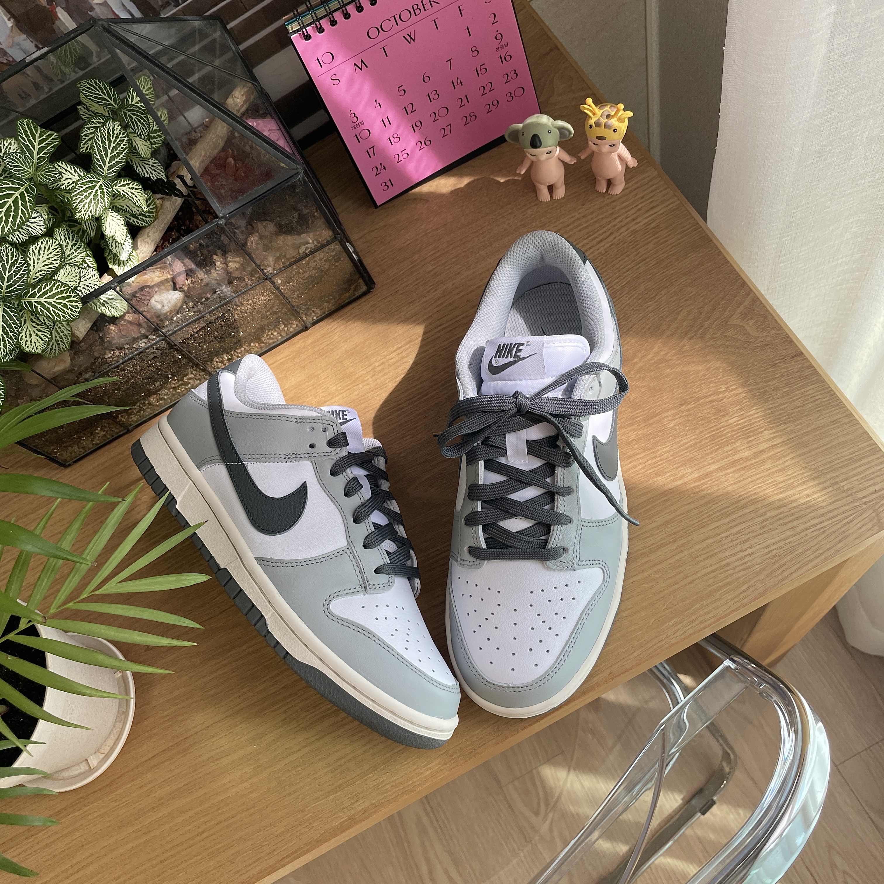 (W) Nike Dunk Low Light Smoke Grey 착용 스타일