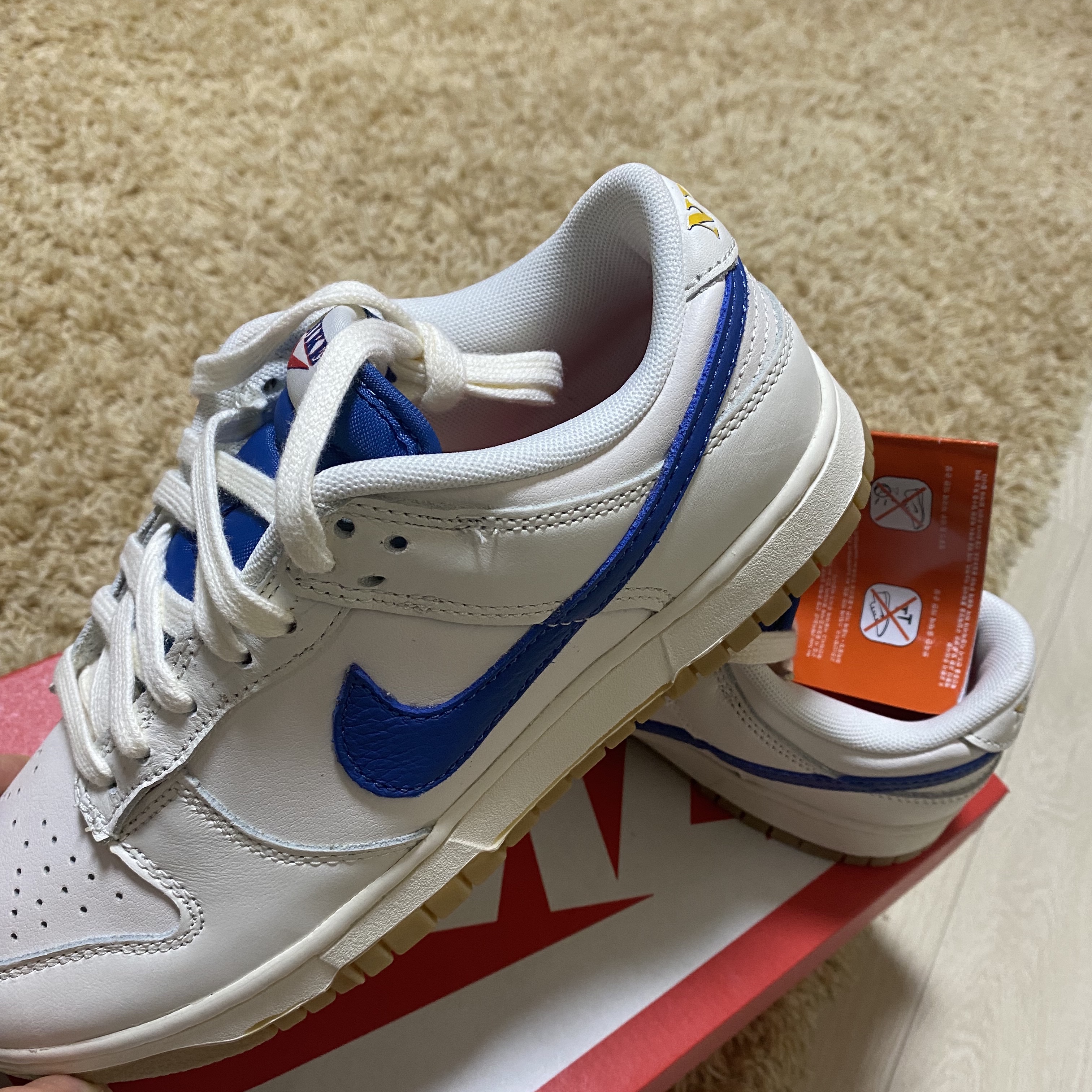 Nike Dunk Low SE Sail Dark Marina Blue 착용 스타일