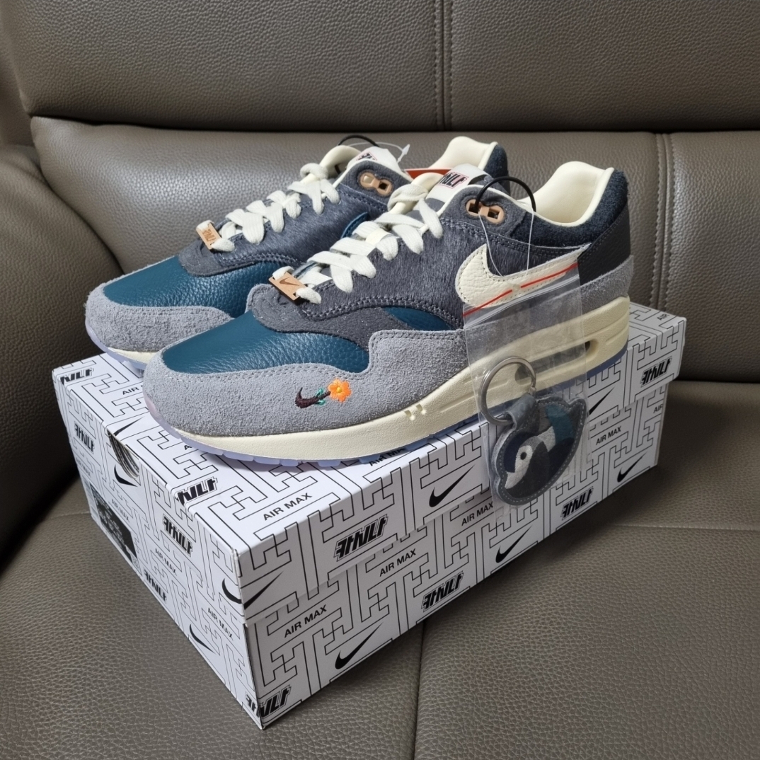 Nike x Kasina Air Max 1 SP Won-Ang Particle Grey 착용 스타일 - 1