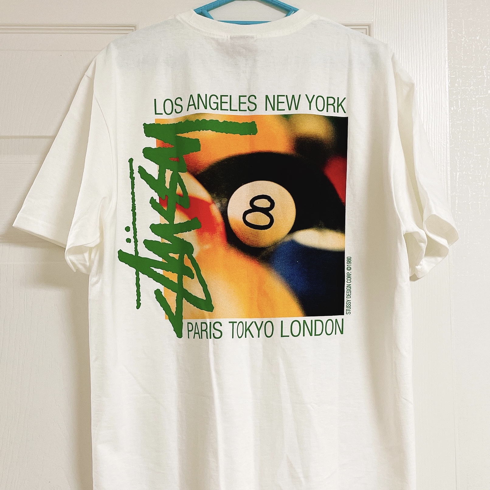 Stussy Billiards T-Shirt White 착용 스타일